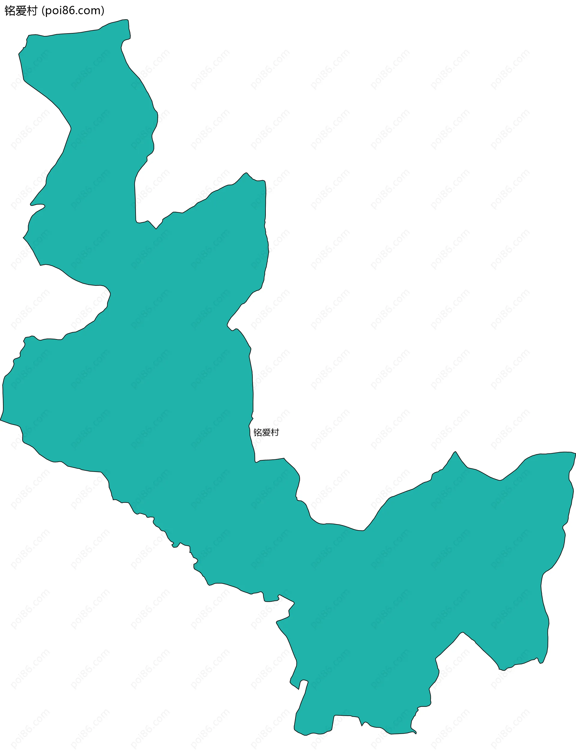 铭爱村边界地图