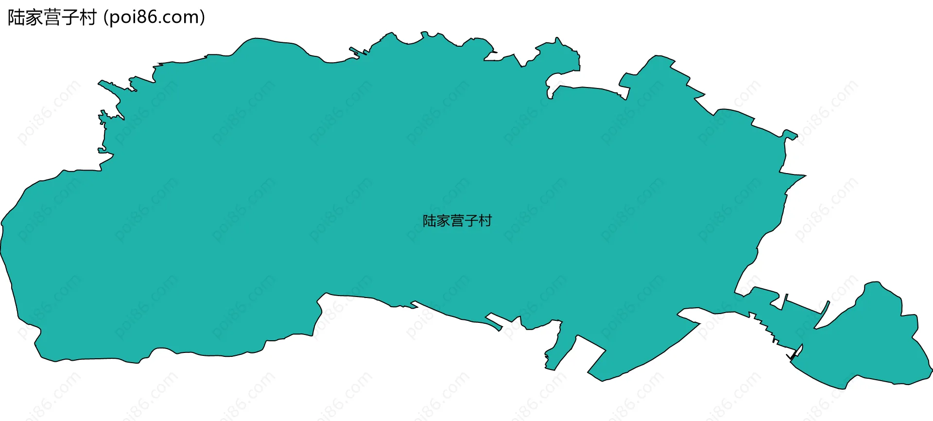 陆家营子村边界地图