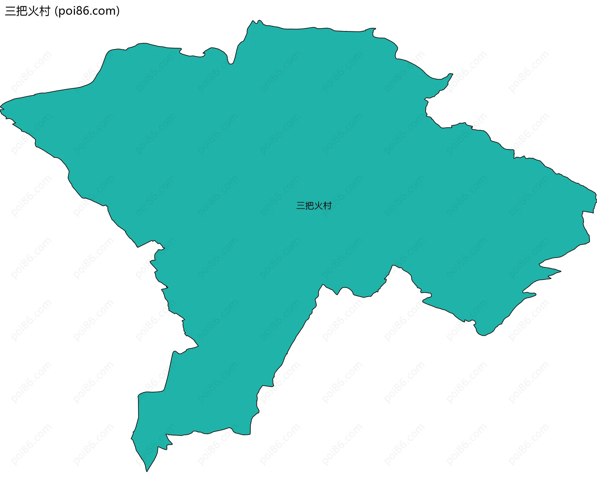 三把火村边界地图