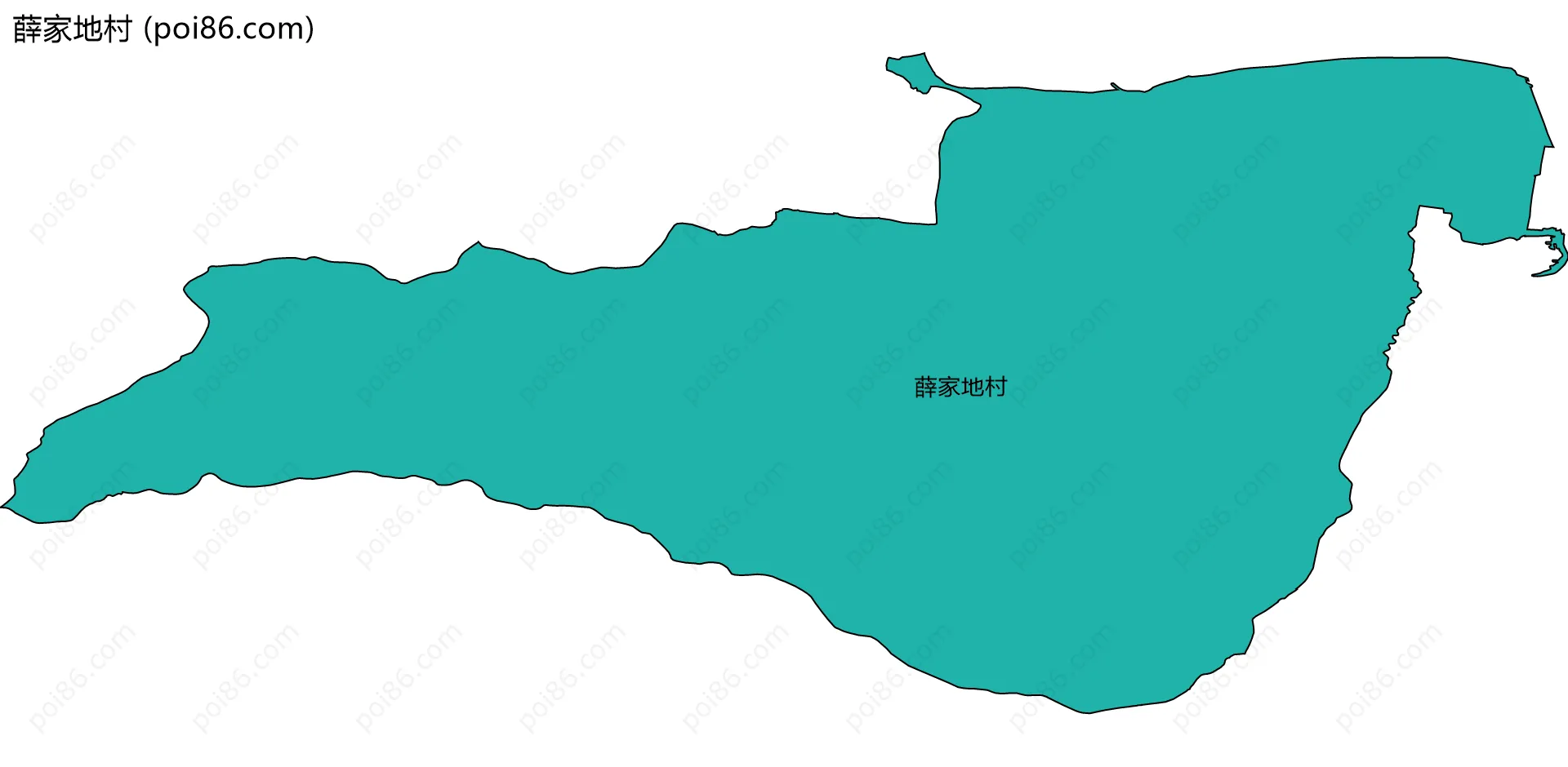 薛家地村边界地图