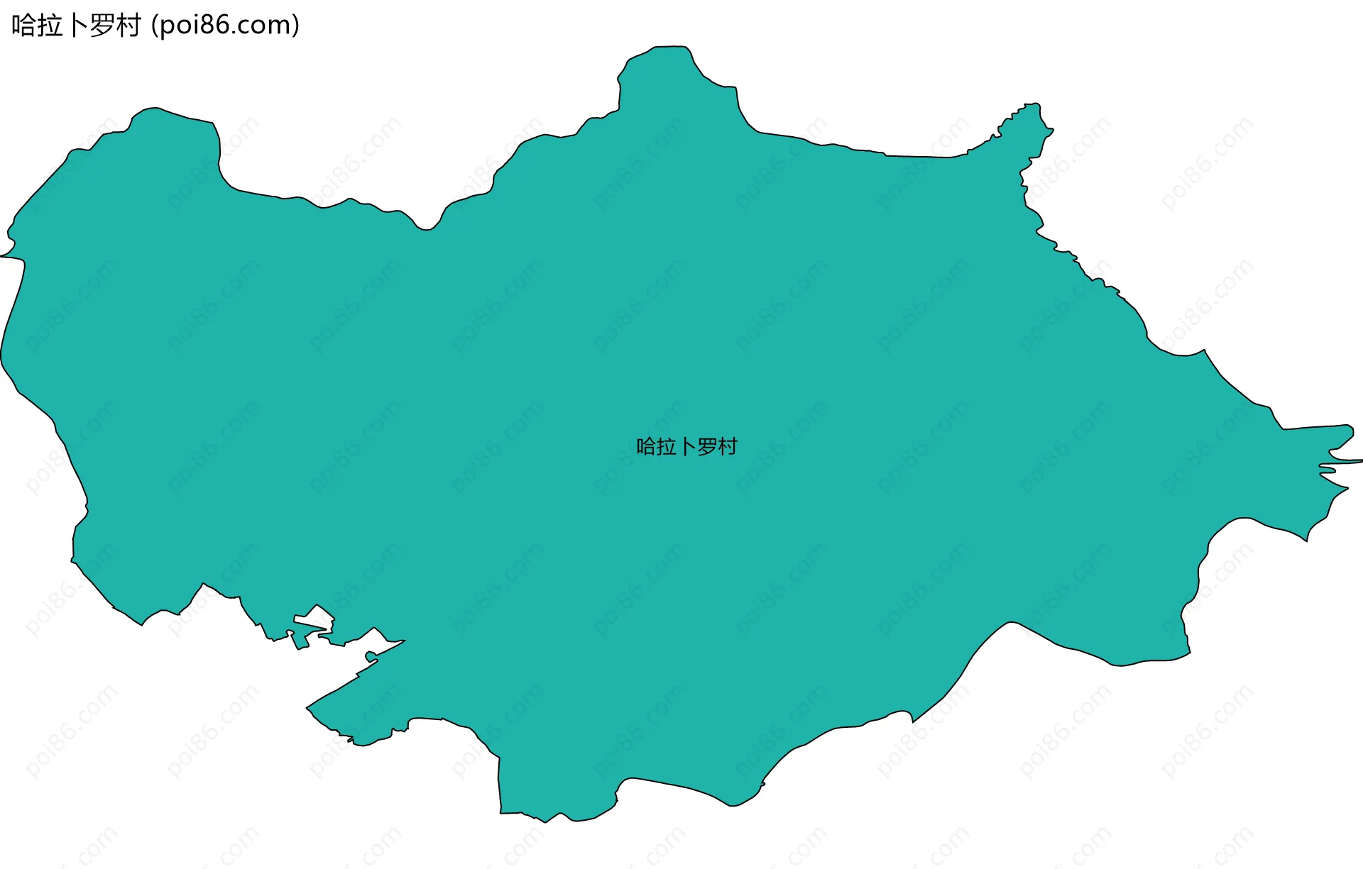 哈拉卜罗村边界地图