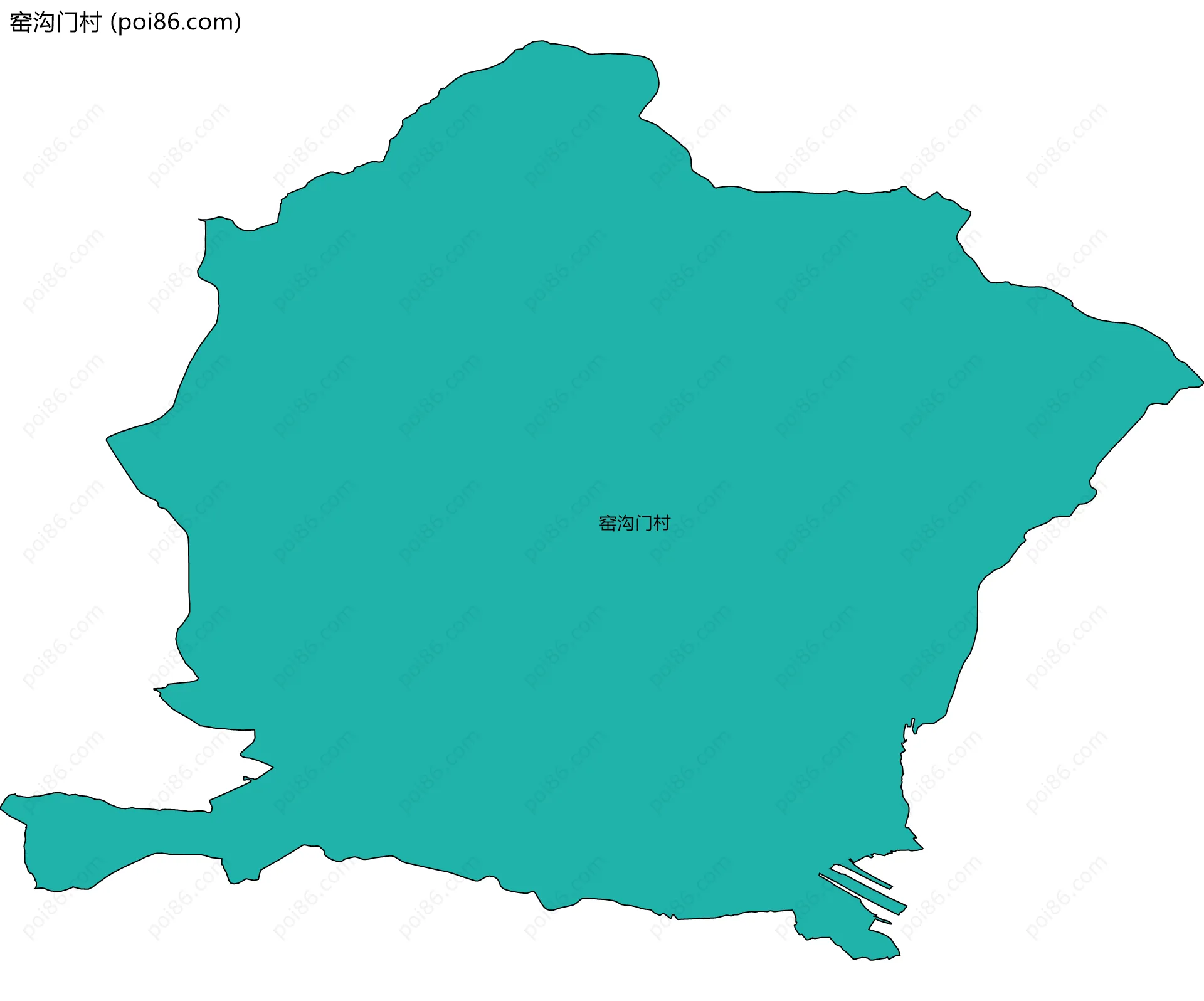 窑沟门村边界地图