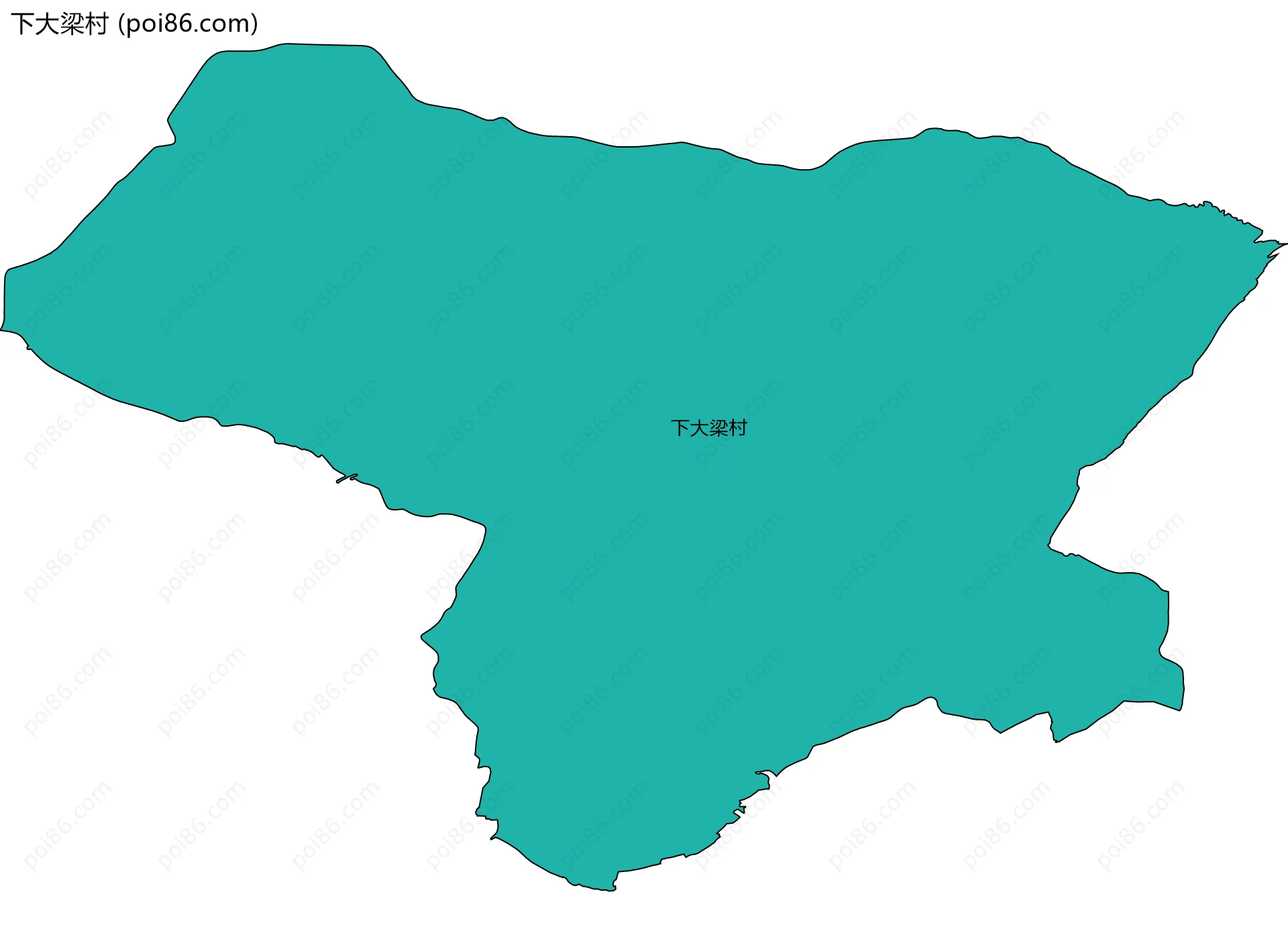 下大梁村边界地图