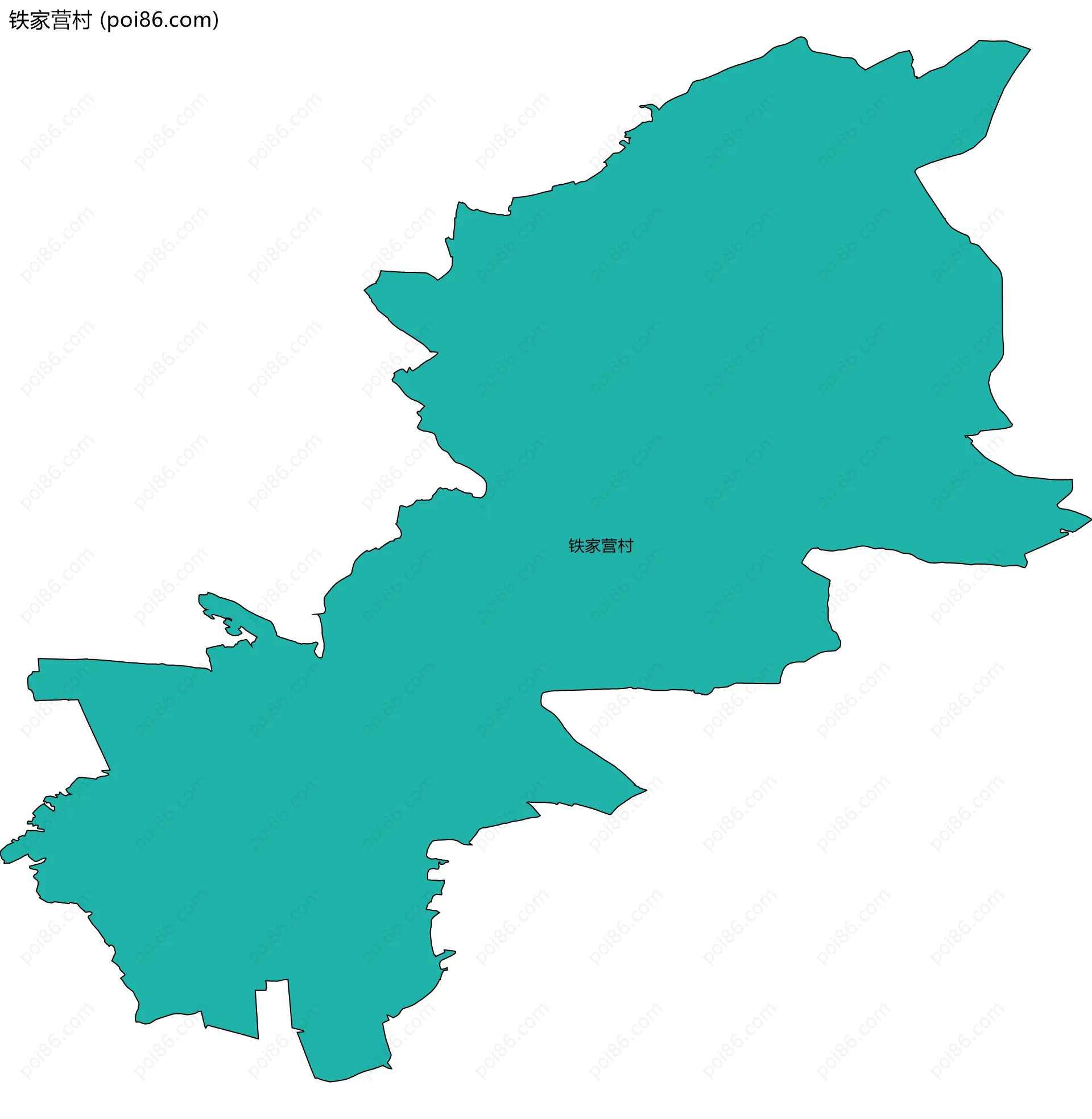 铁家营村边界地图