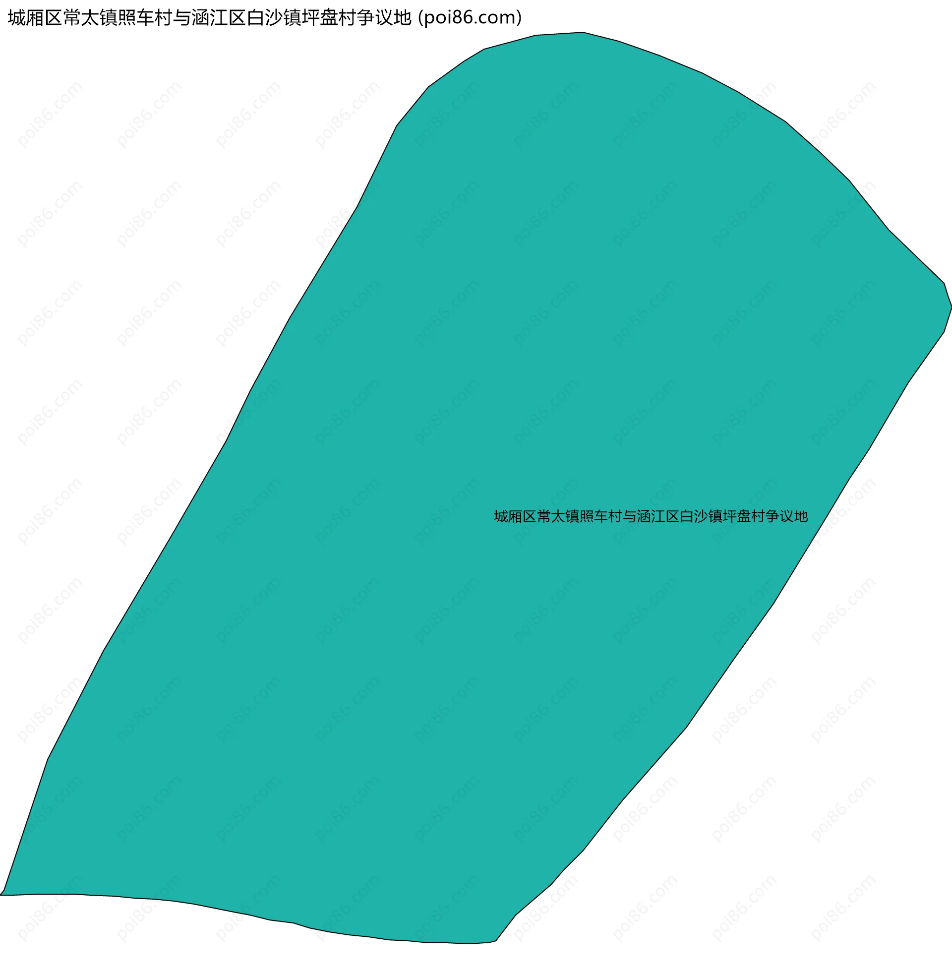 城厢区常太镇照车村与涵江区白沙镇坪盘村争议地边界地图