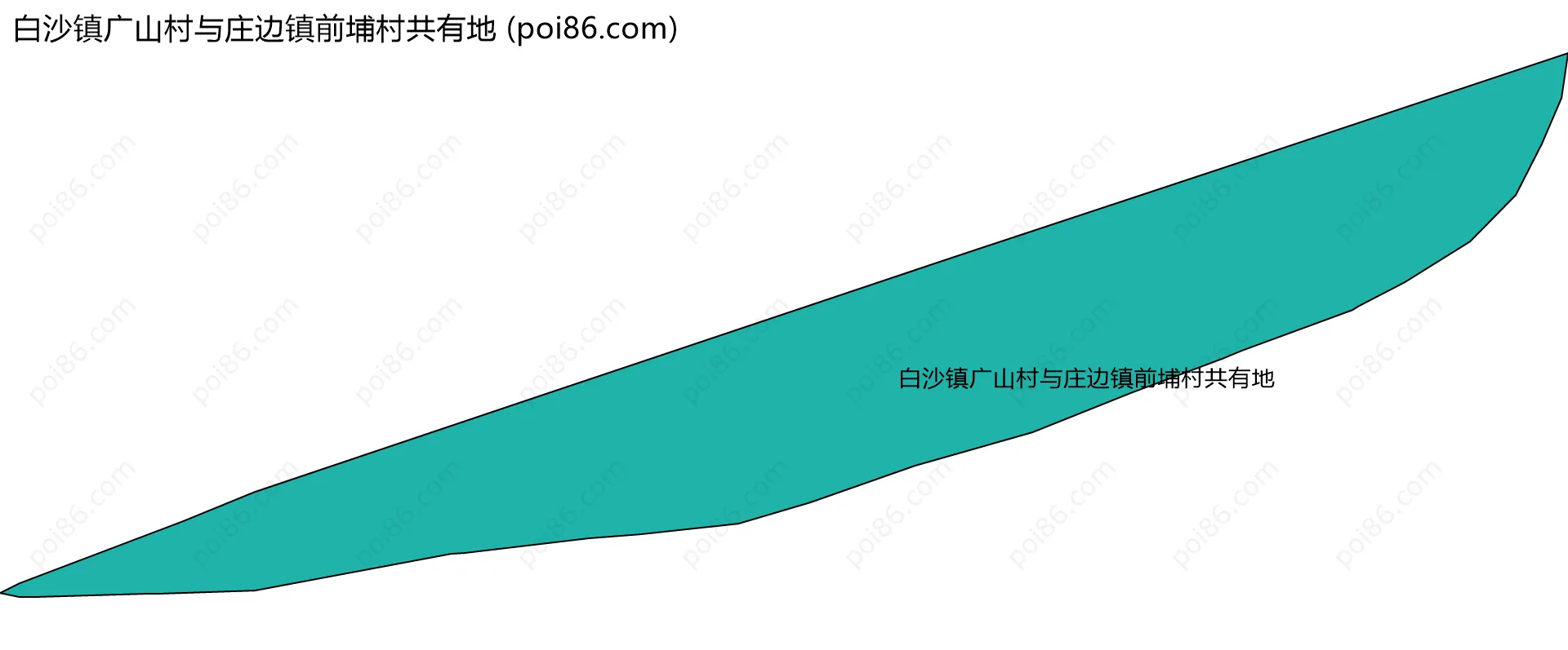 白沙镇广山村与庄边镇前埔村共有地边界地图