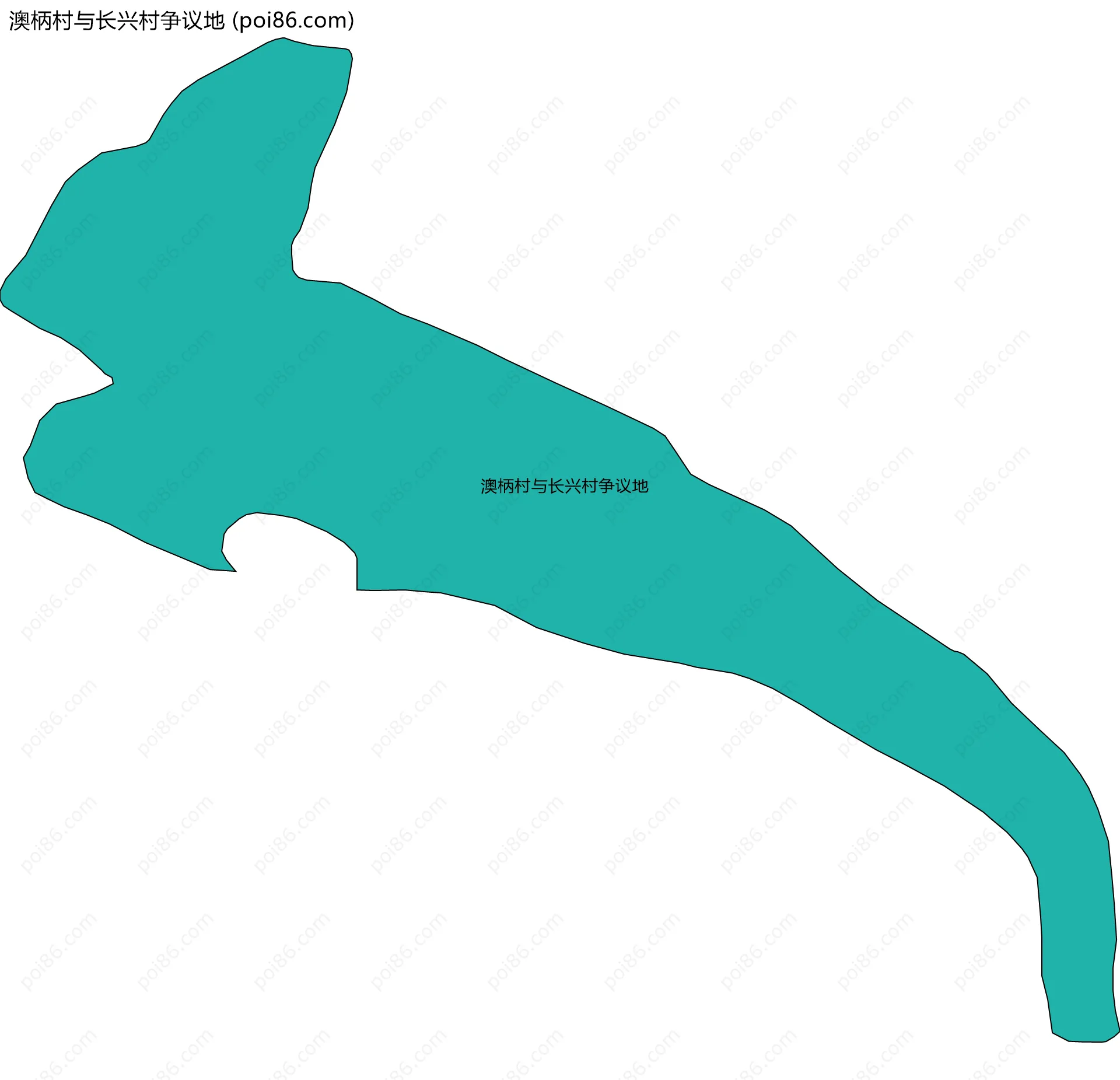 澳柄村与长兴村争议地边界地图