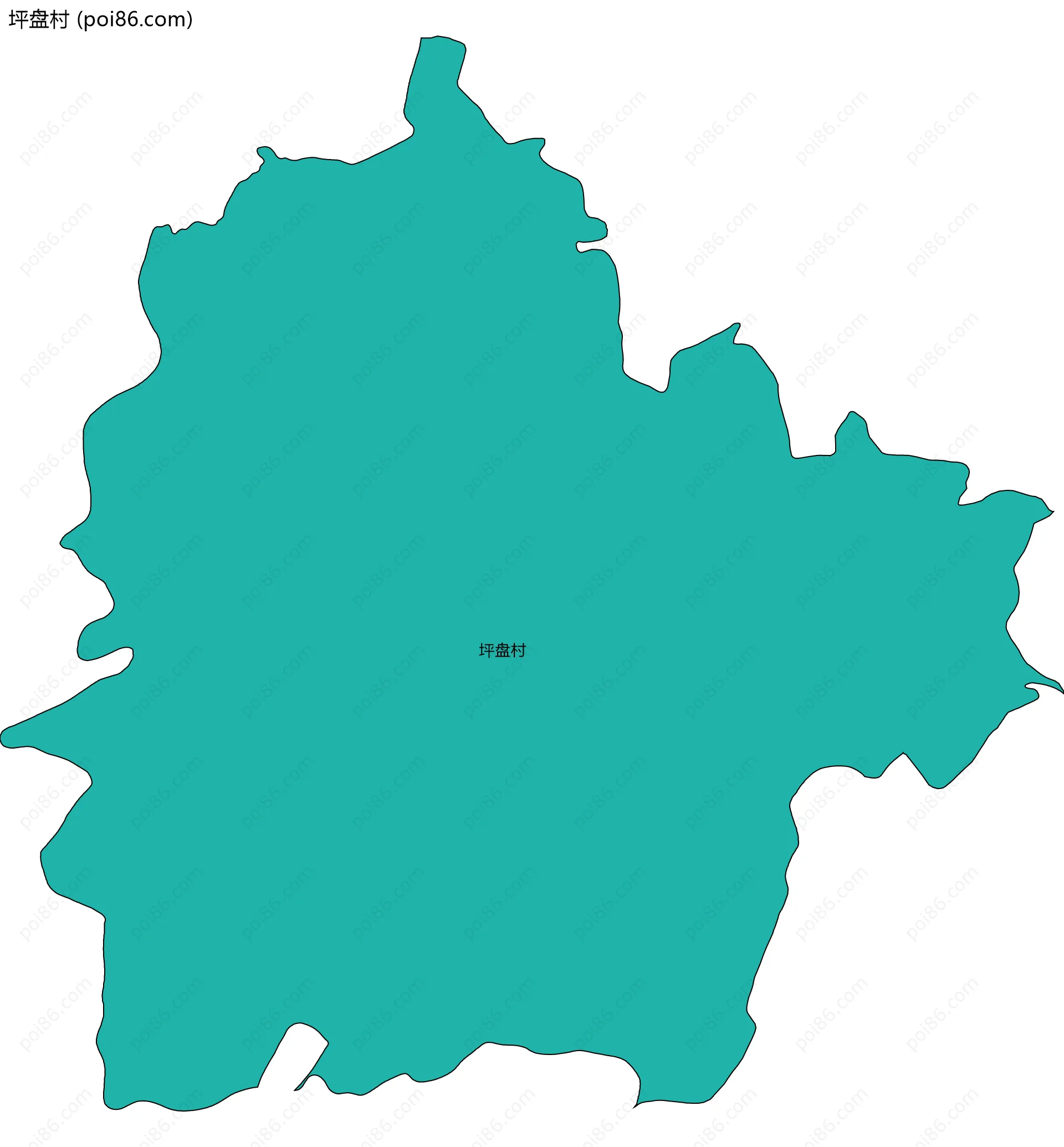 坪盘村边界地图