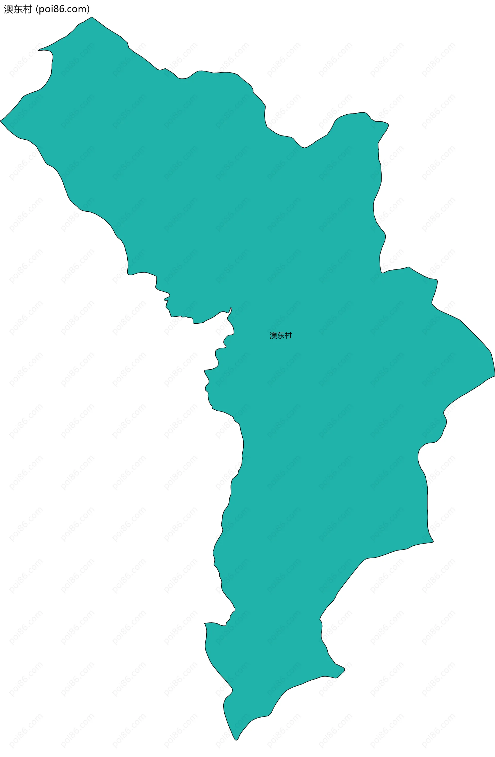 澳东村边界地图