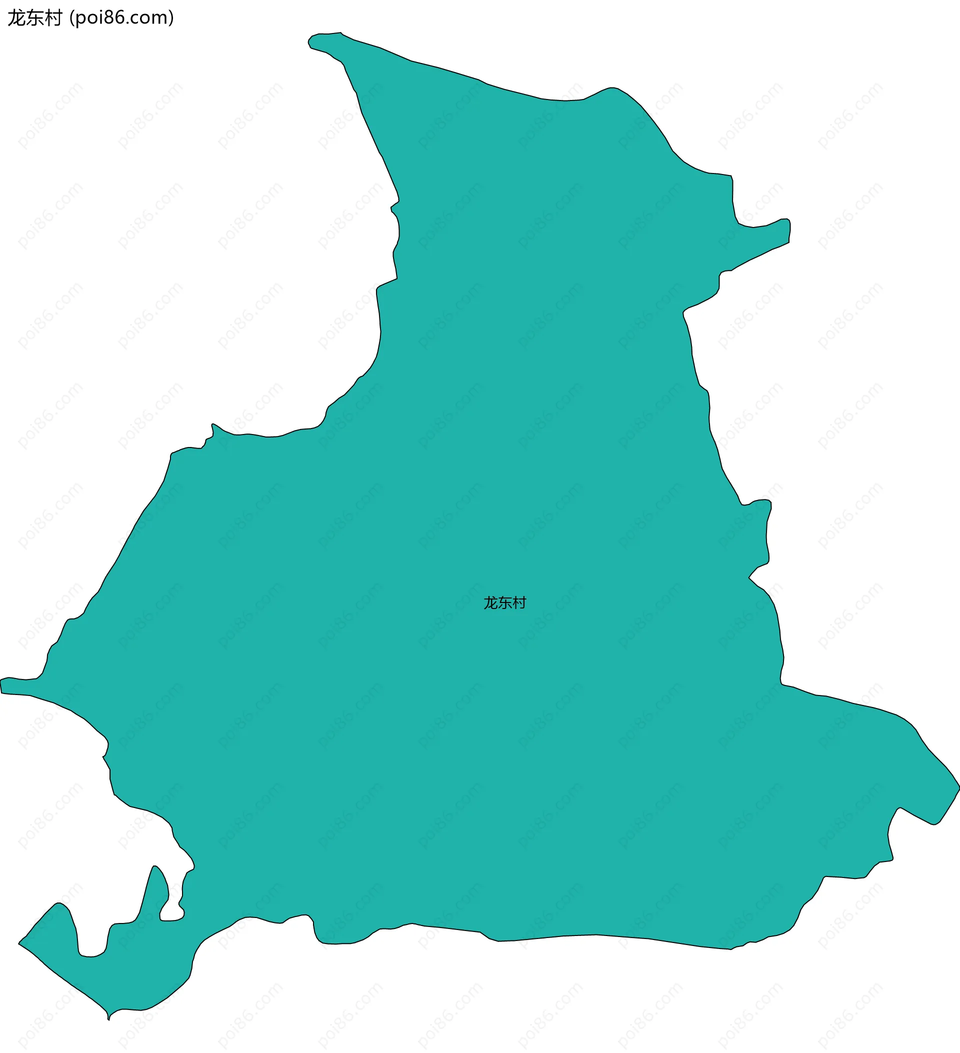 龙东村边界地图