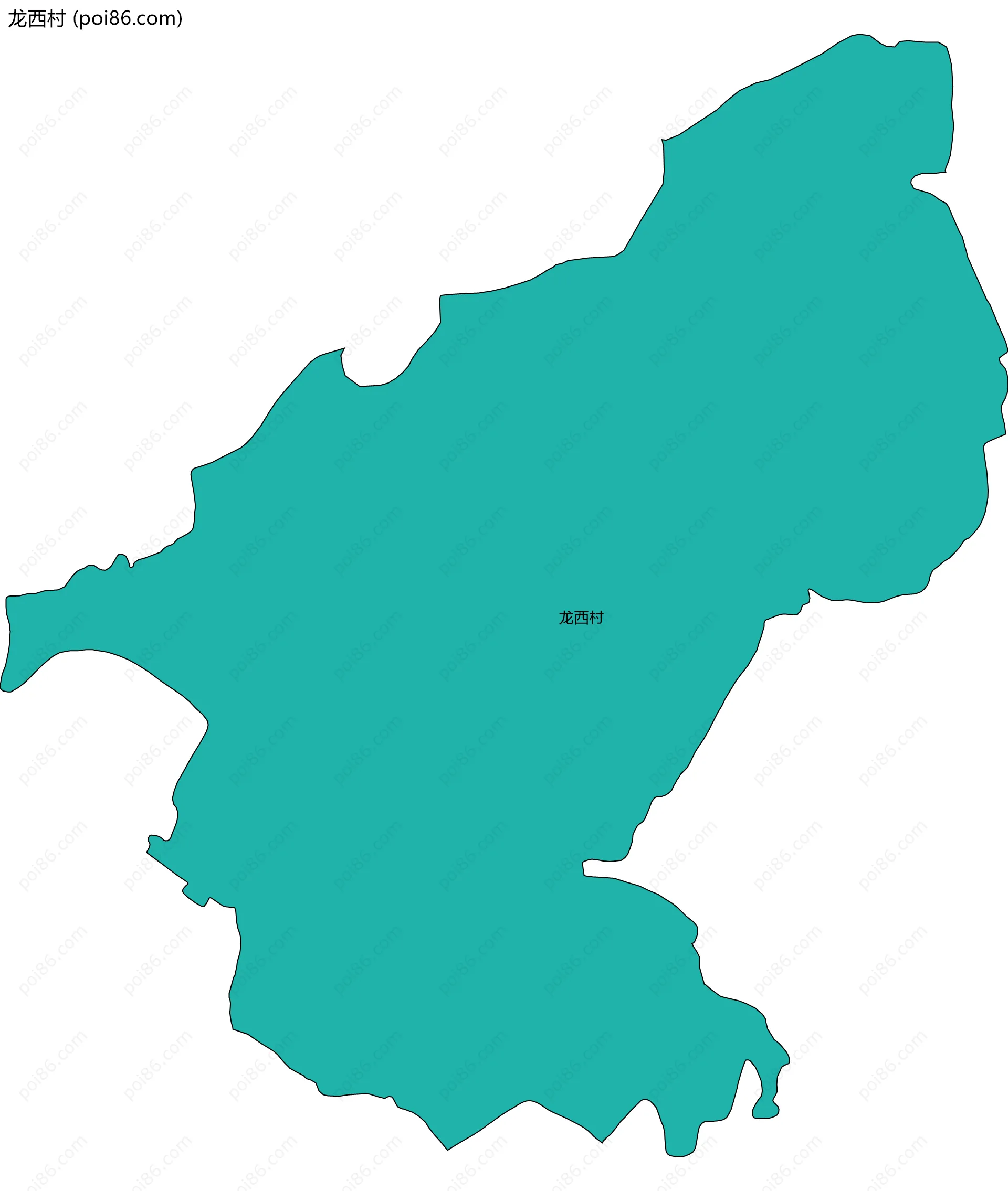 龙西村边界地图