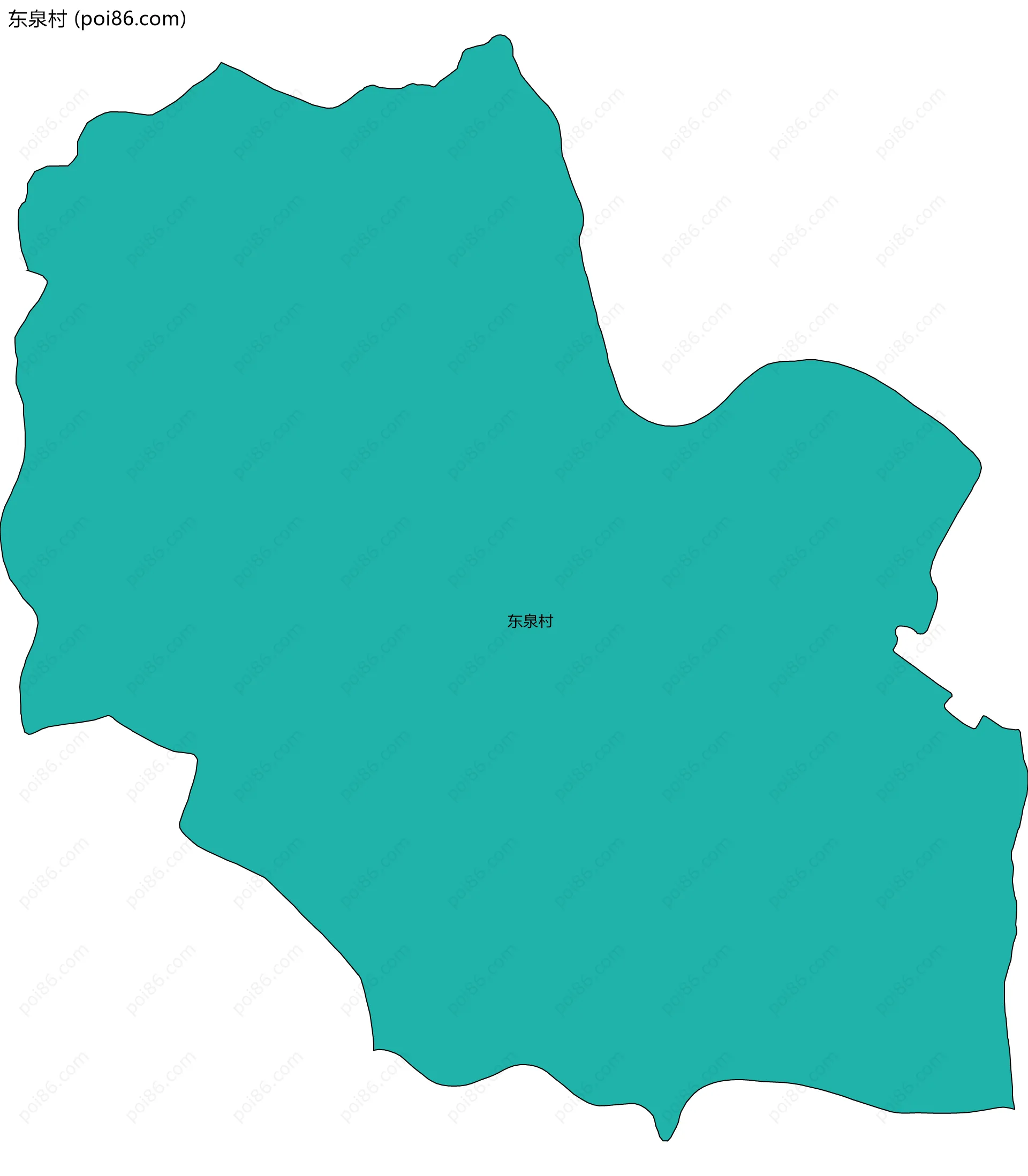 东泉村边界地图