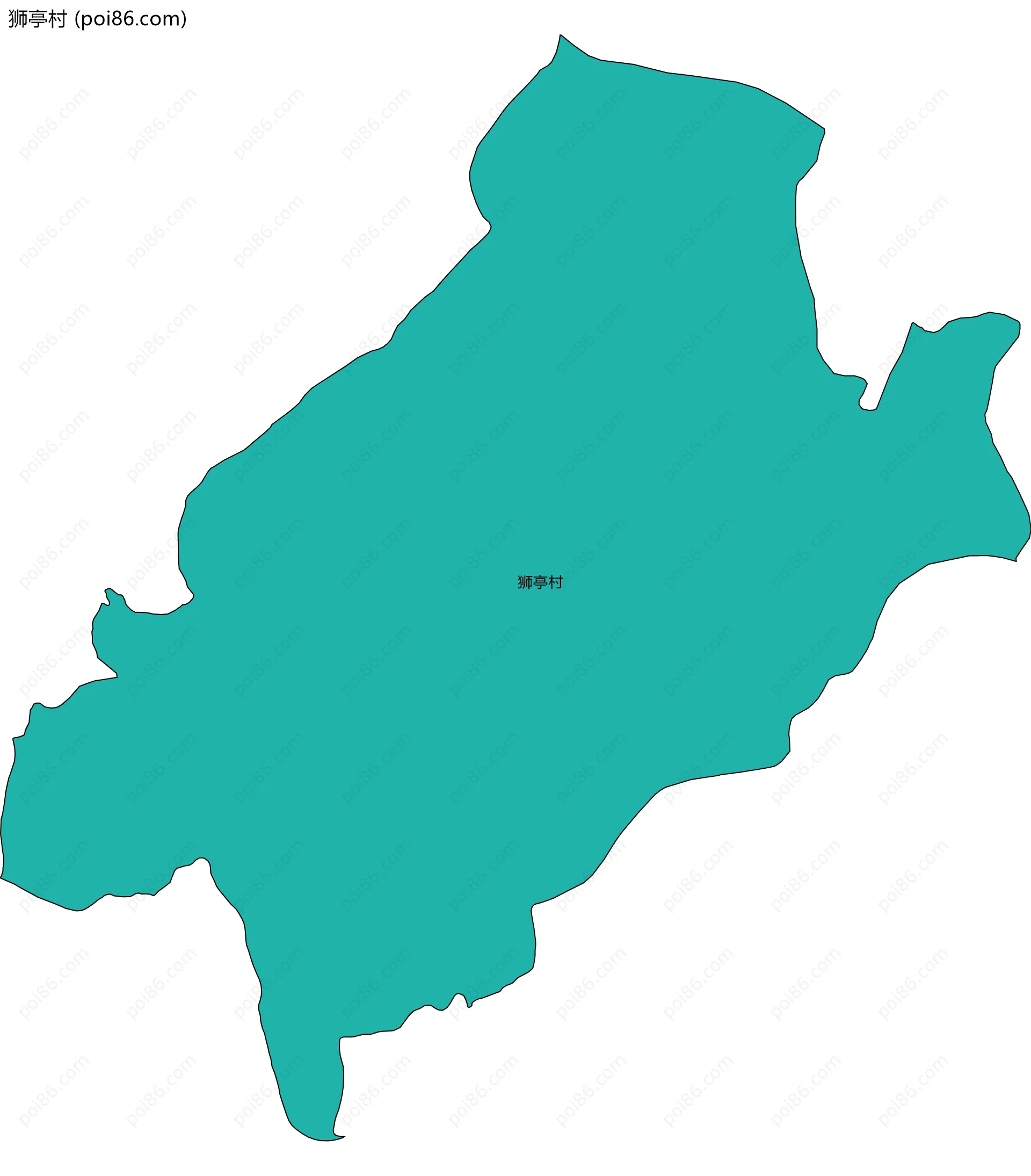 狮亭村边界地图