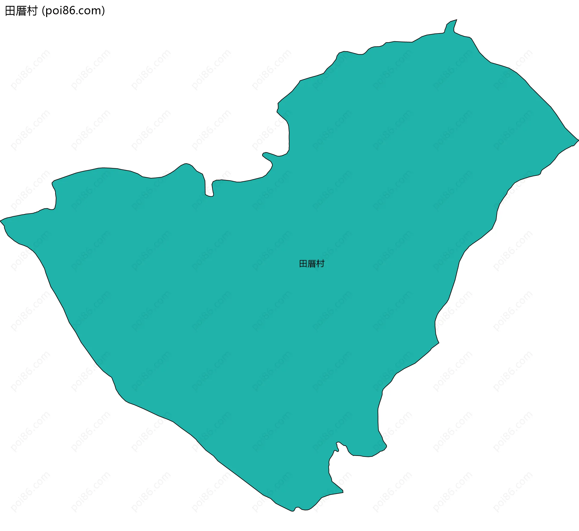 田厝村边界地图