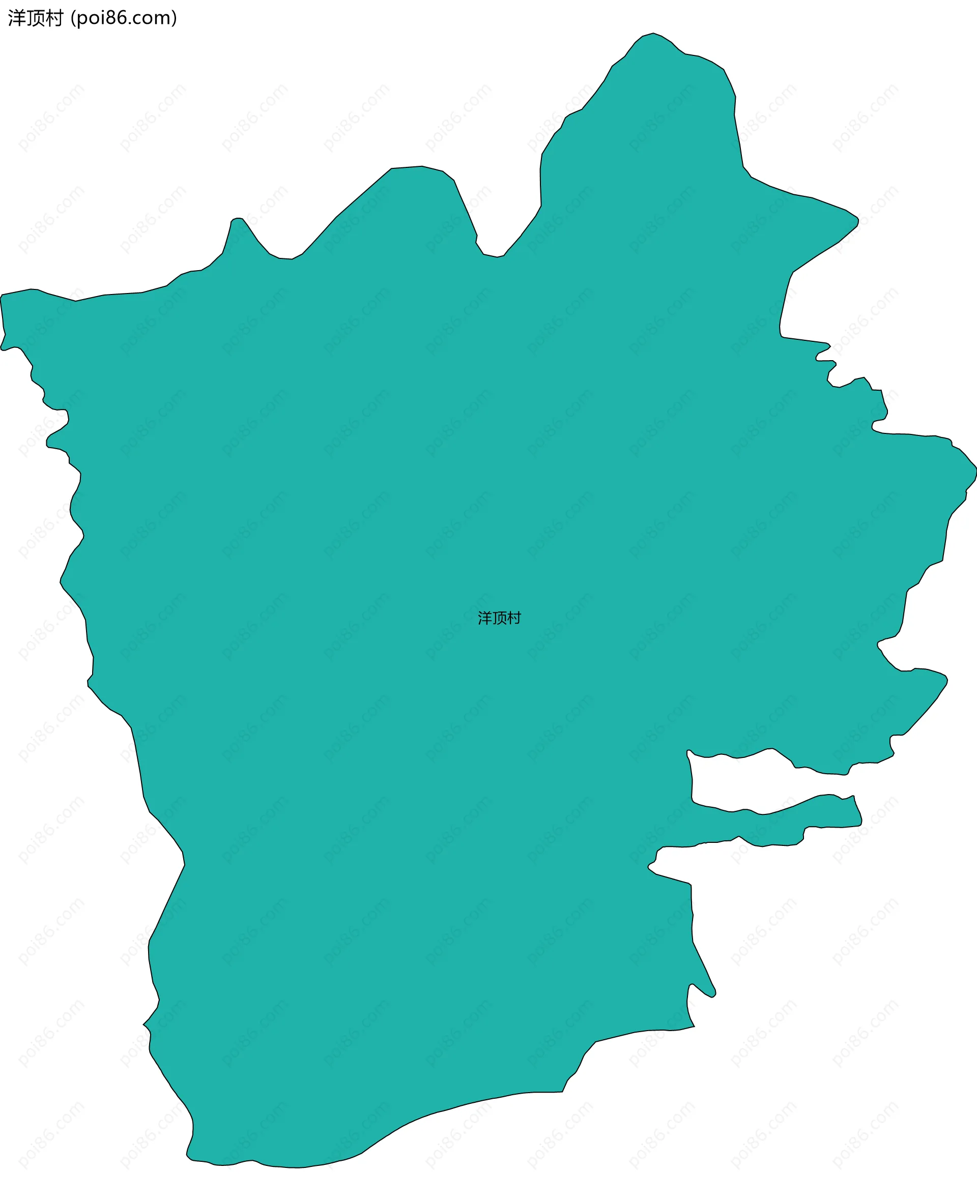 洋顶村边界地图