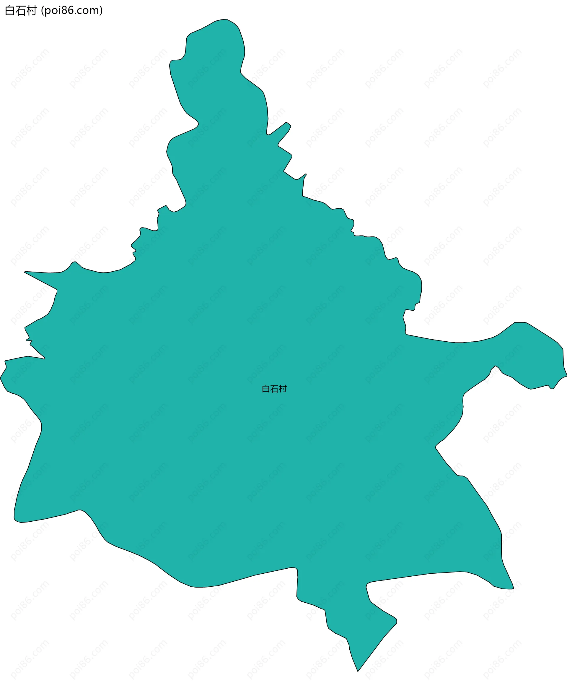 白石村边界地图