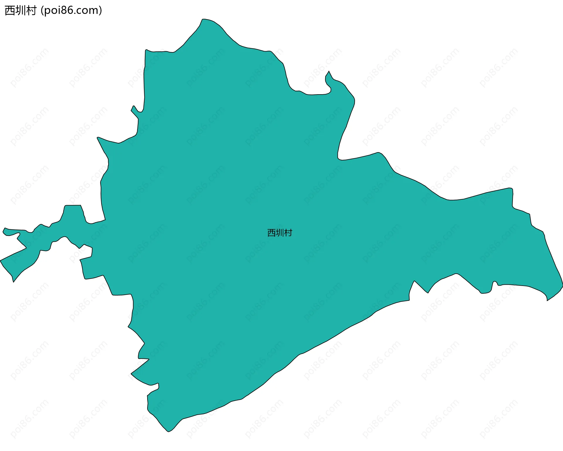 西圳村边界地图