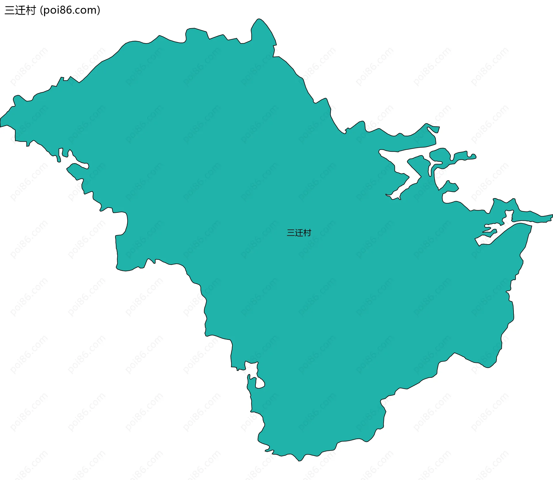 三迁村边界地图