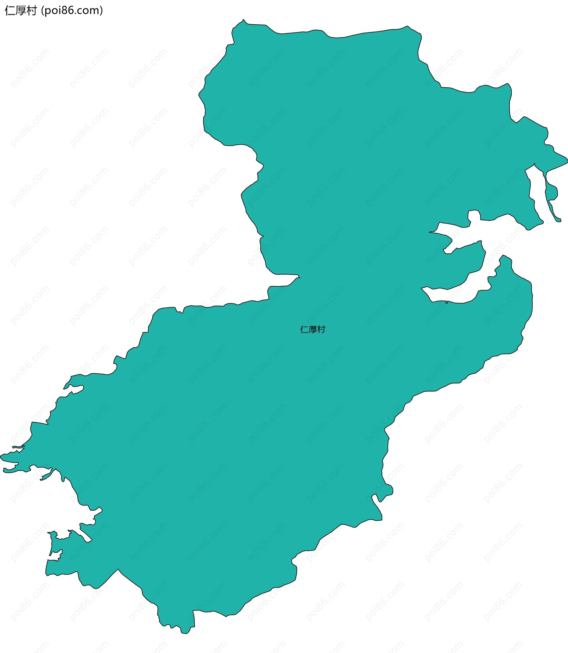 仁厚村边界地图