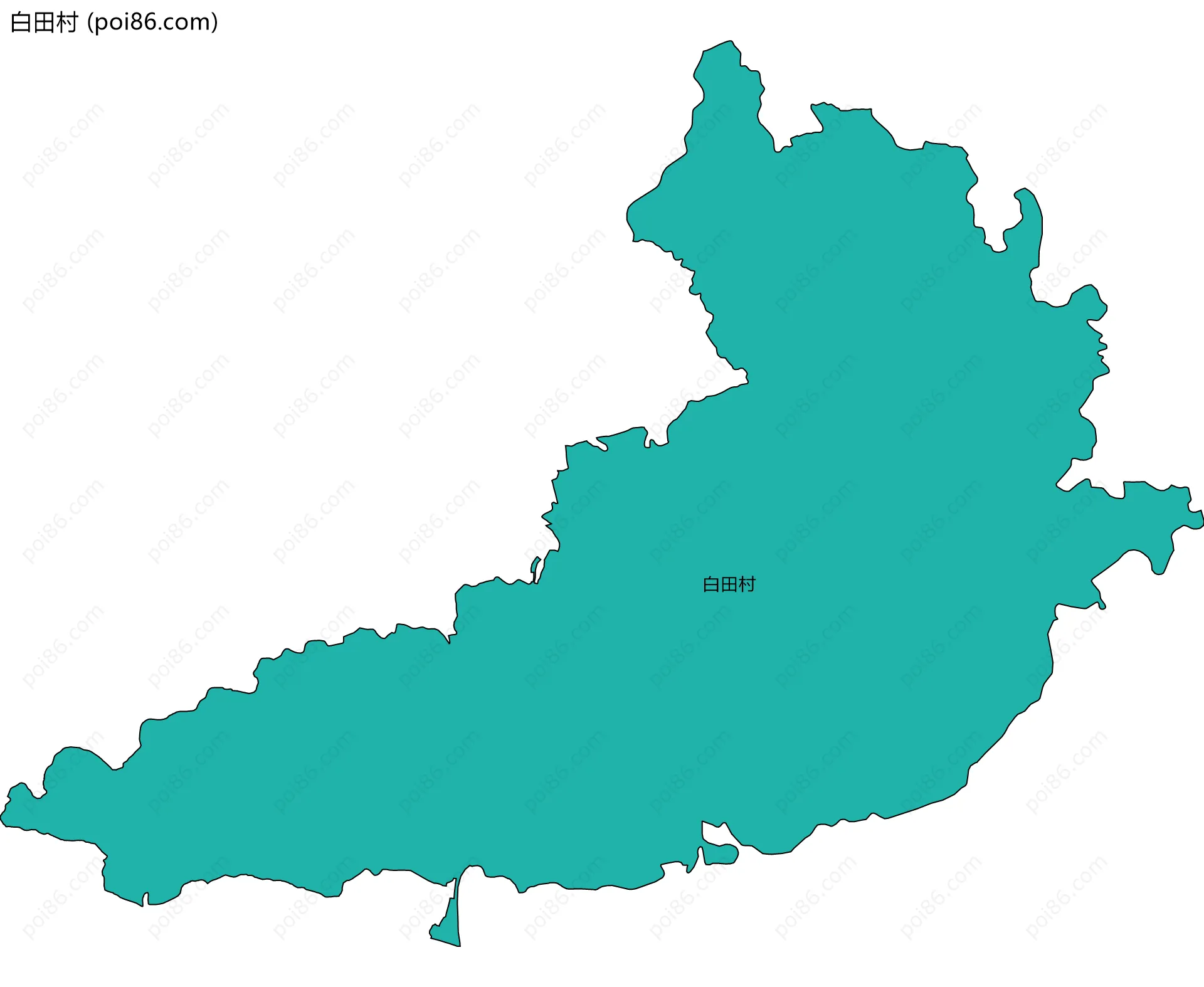 白田村边界地图