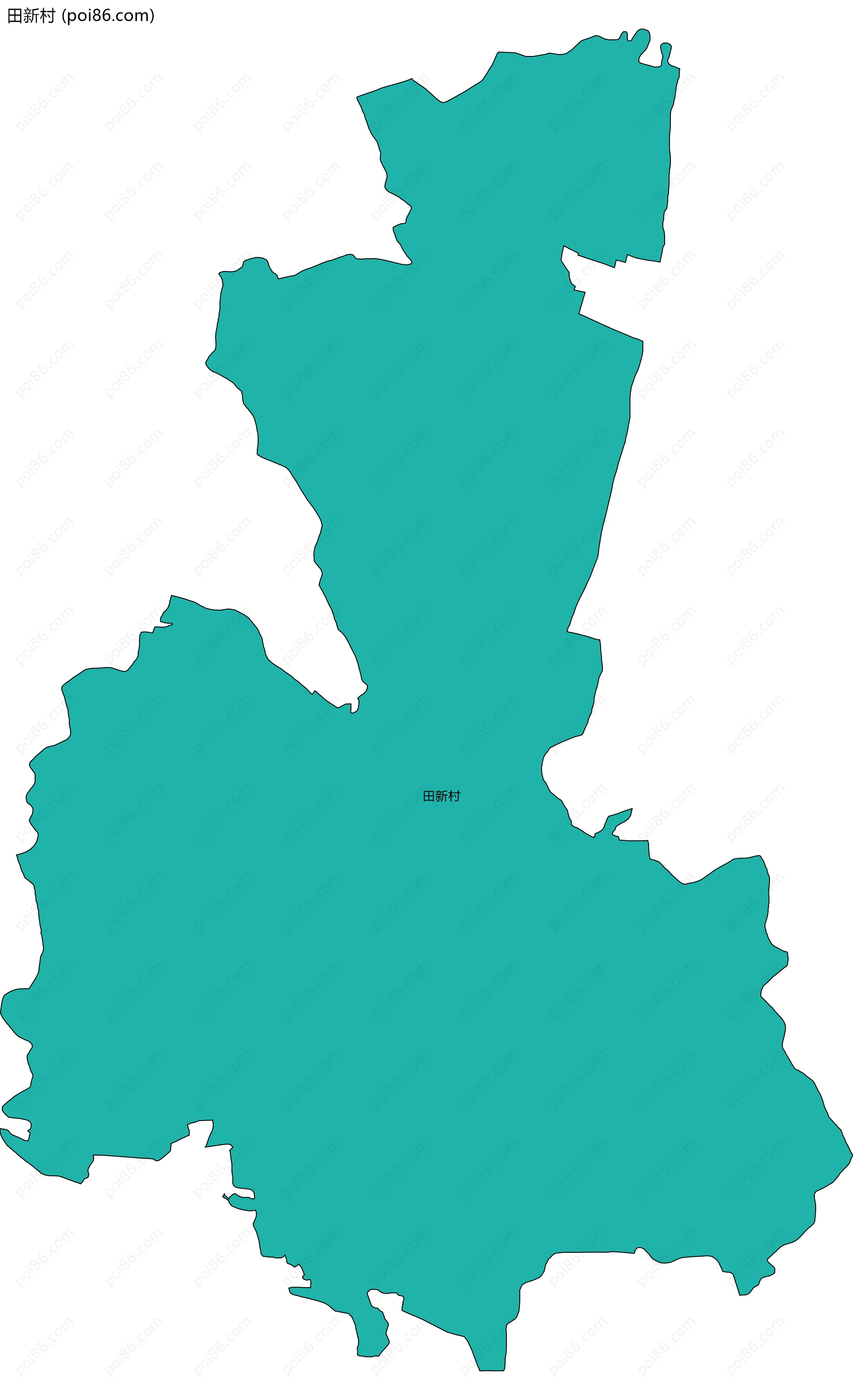 田新村边界地图