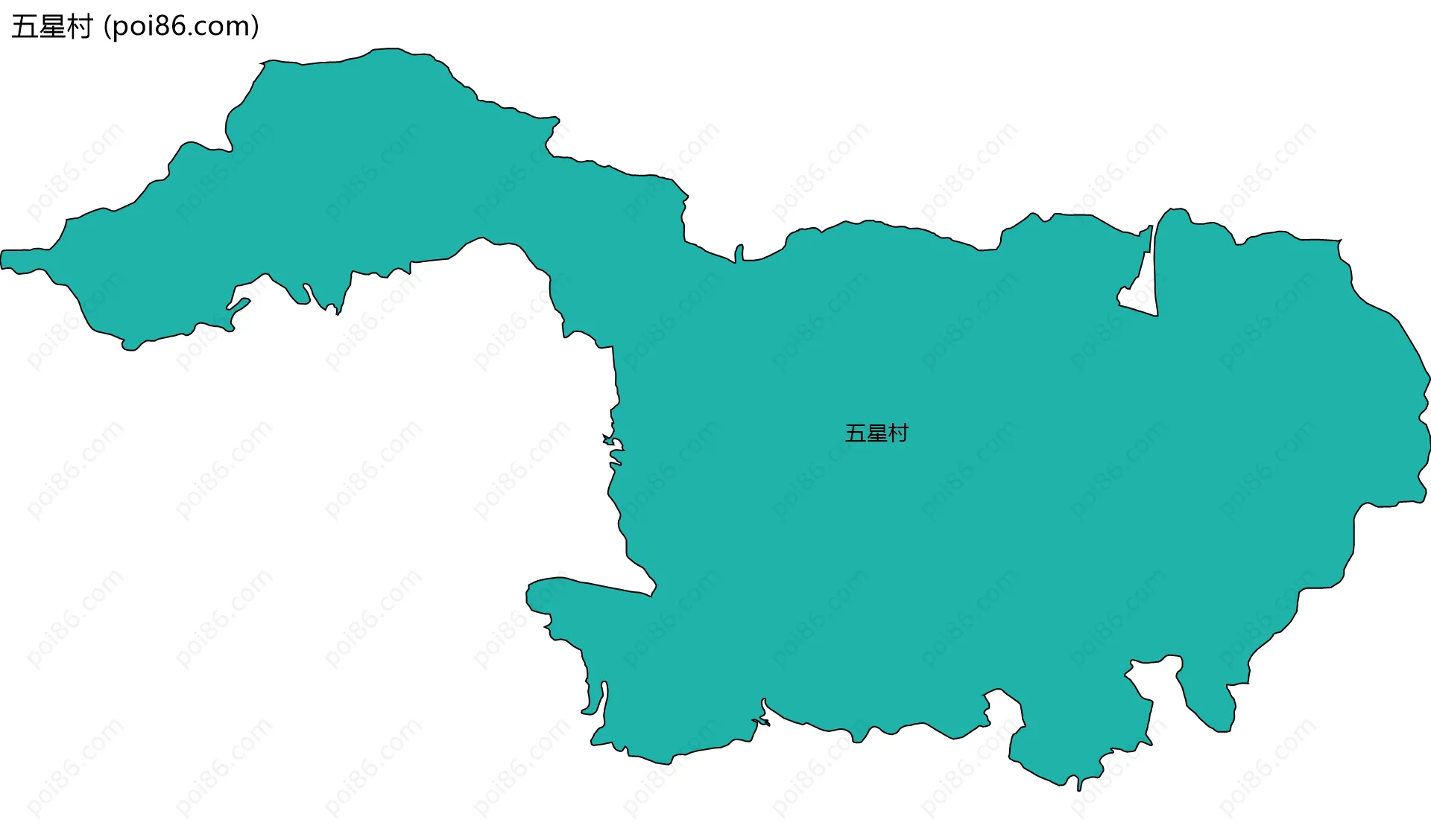 五星村边界地图
