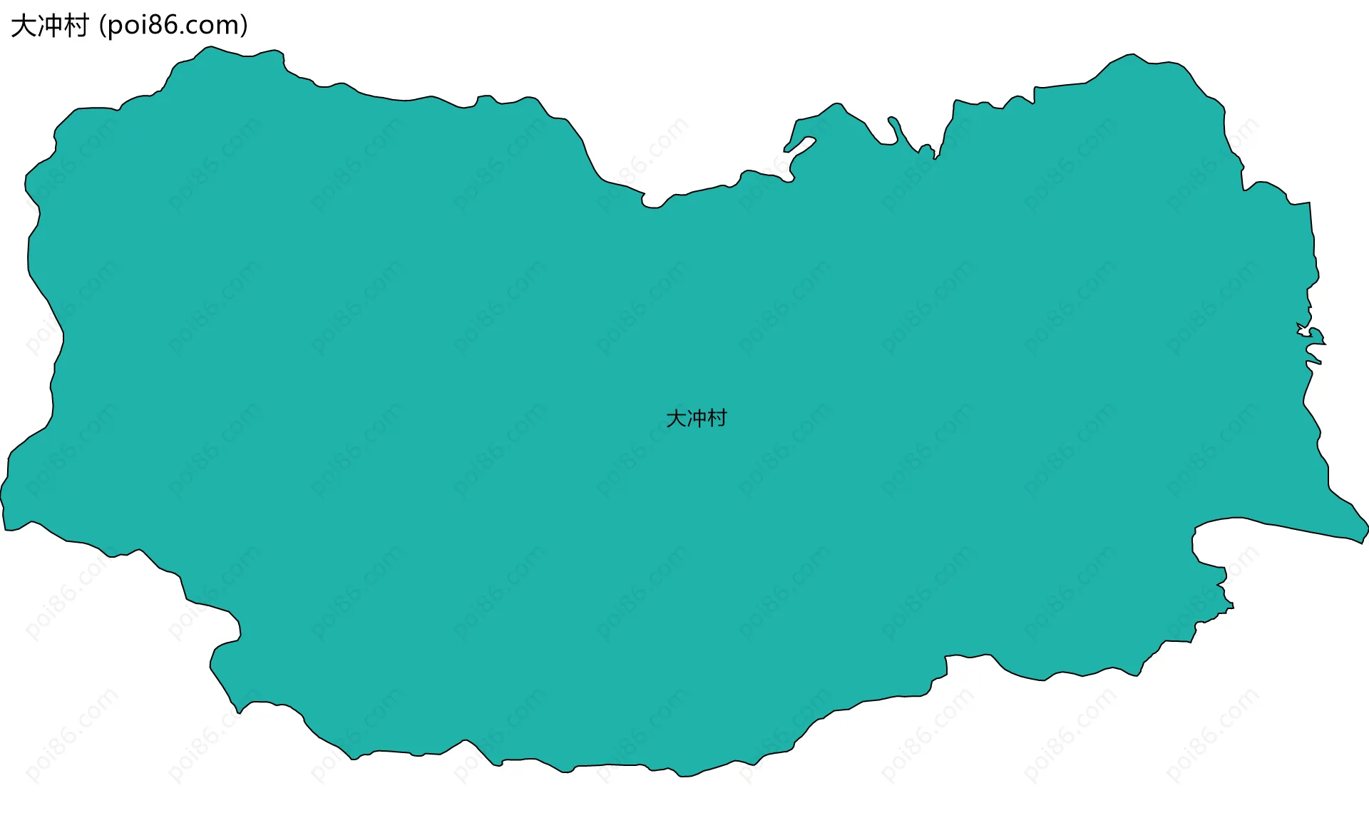 大冲村边界地图