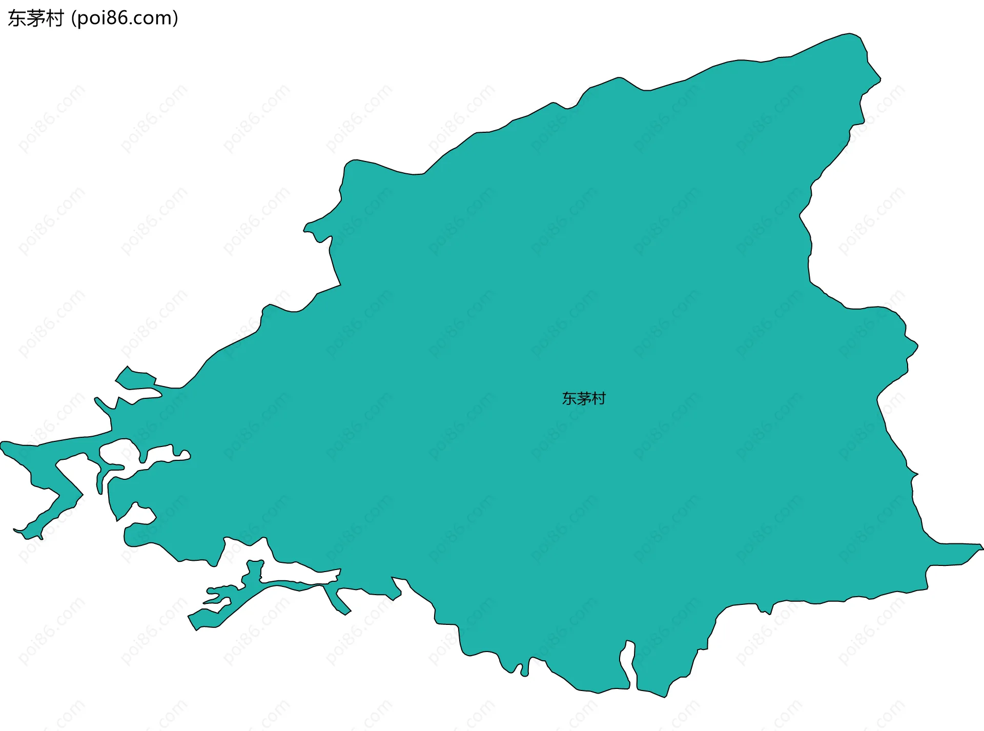 东茅村边界地图