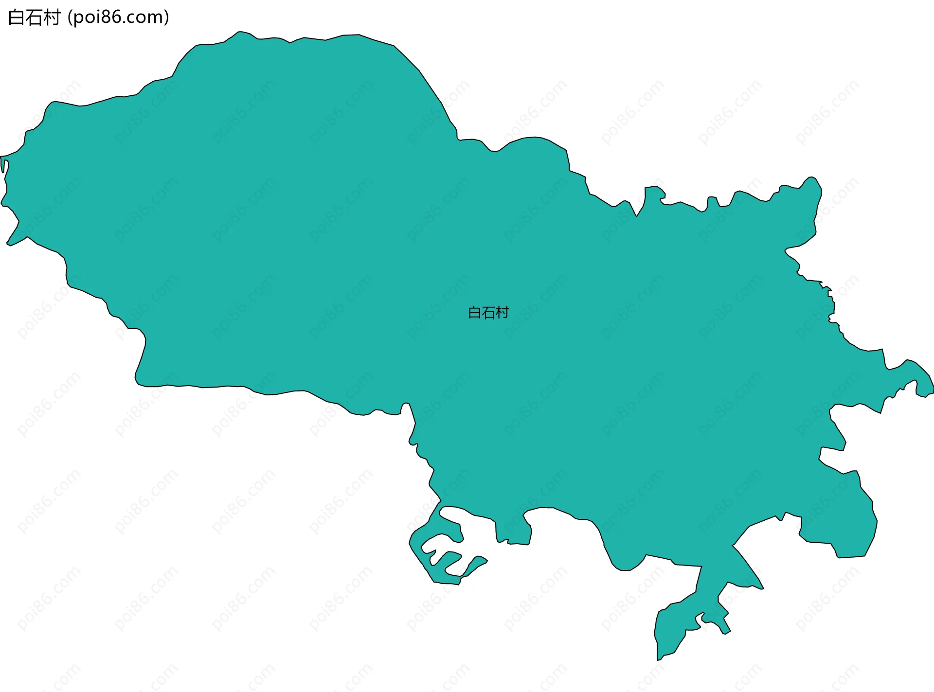 白石村边界地图