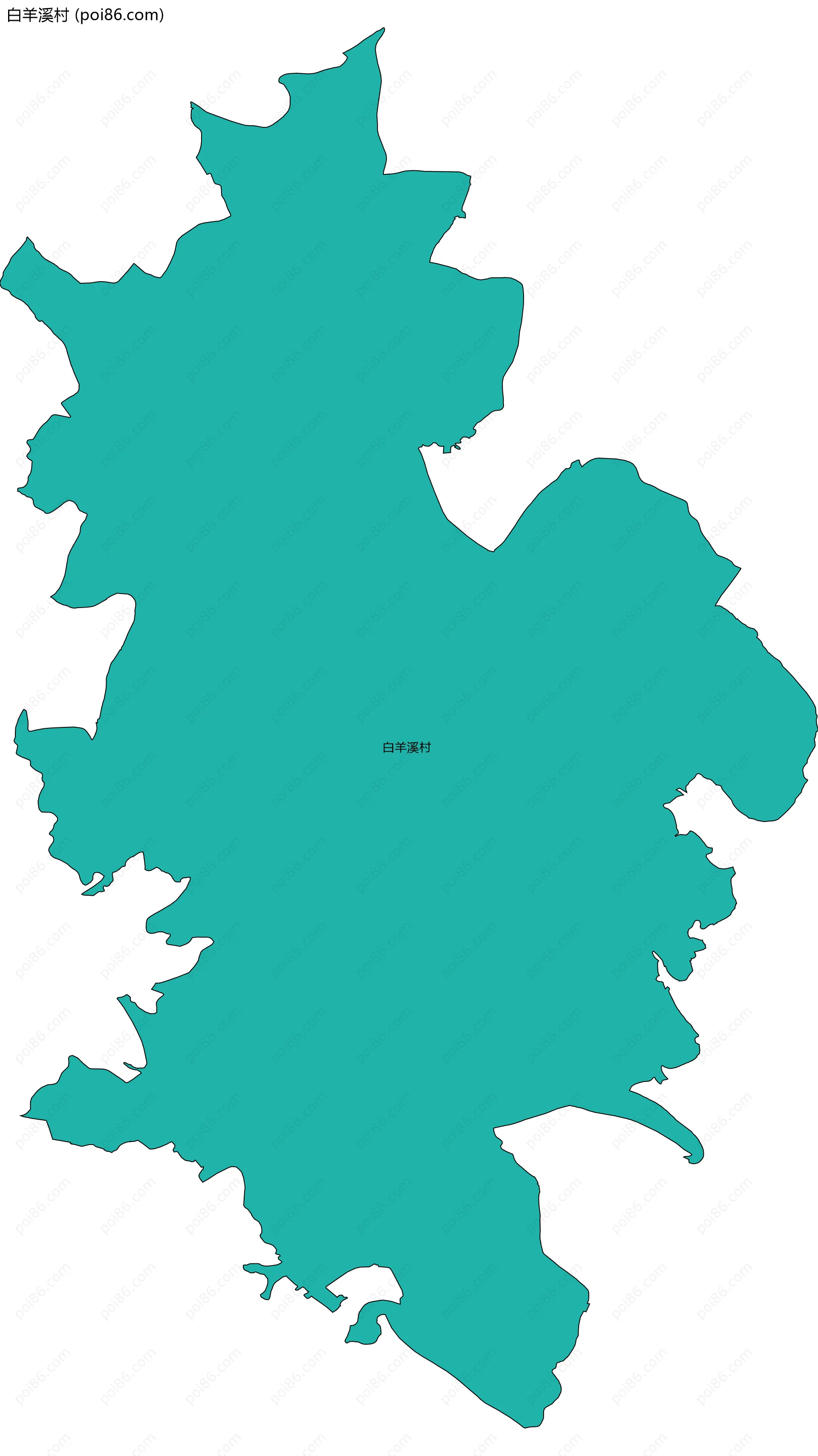 白羊溪村边界地图