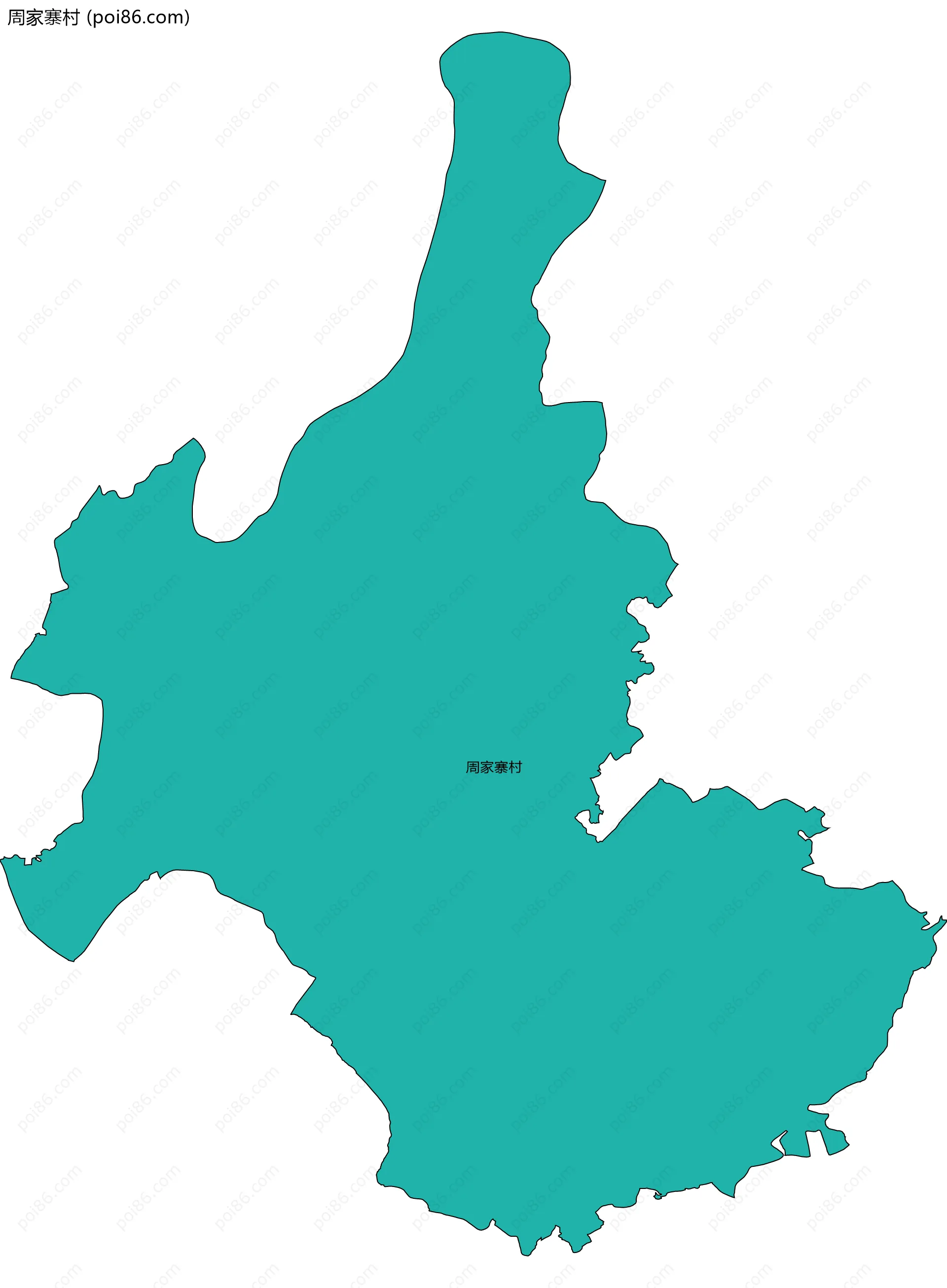 周家寨村边界地图