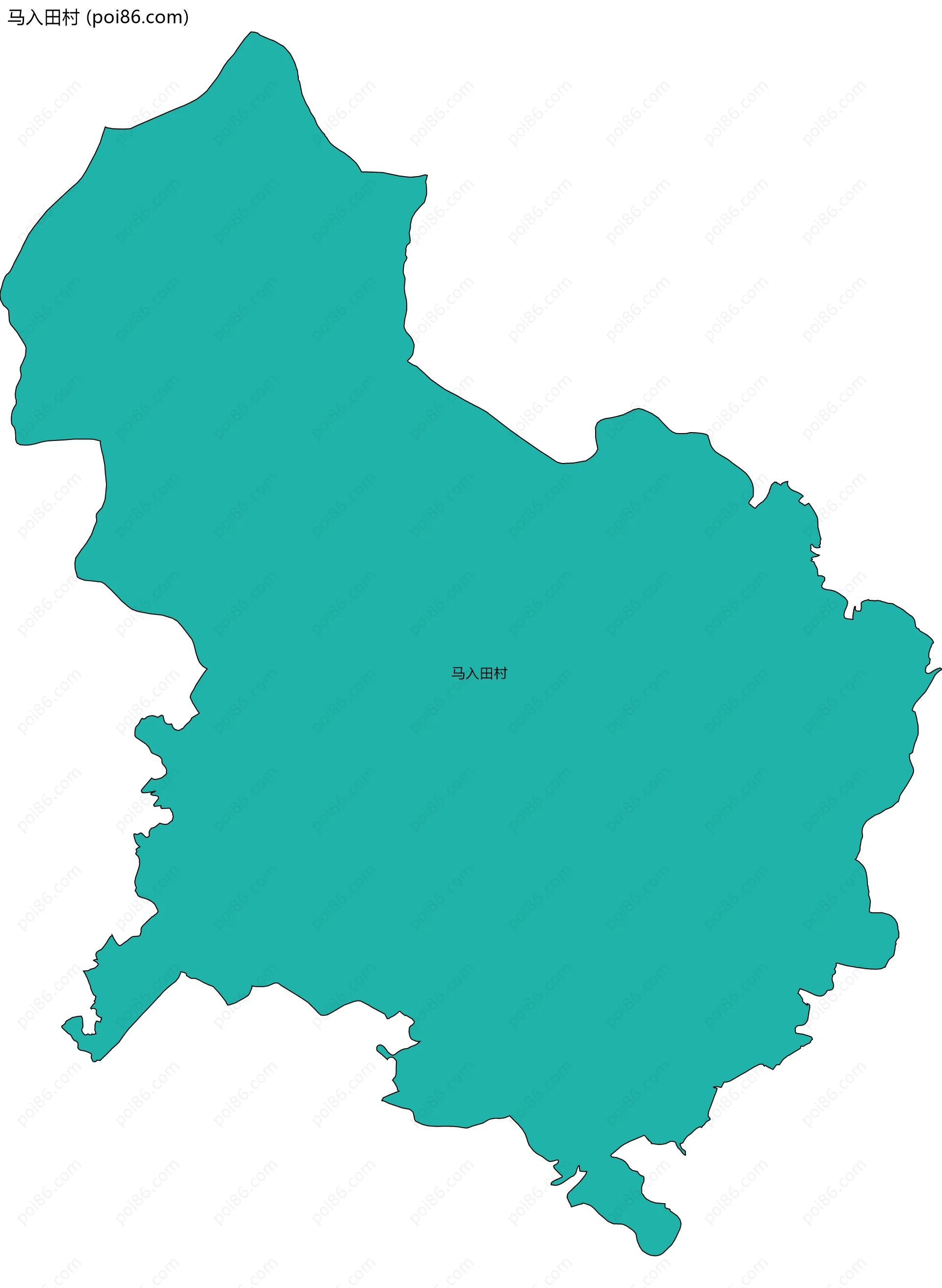 马入田村边界地图