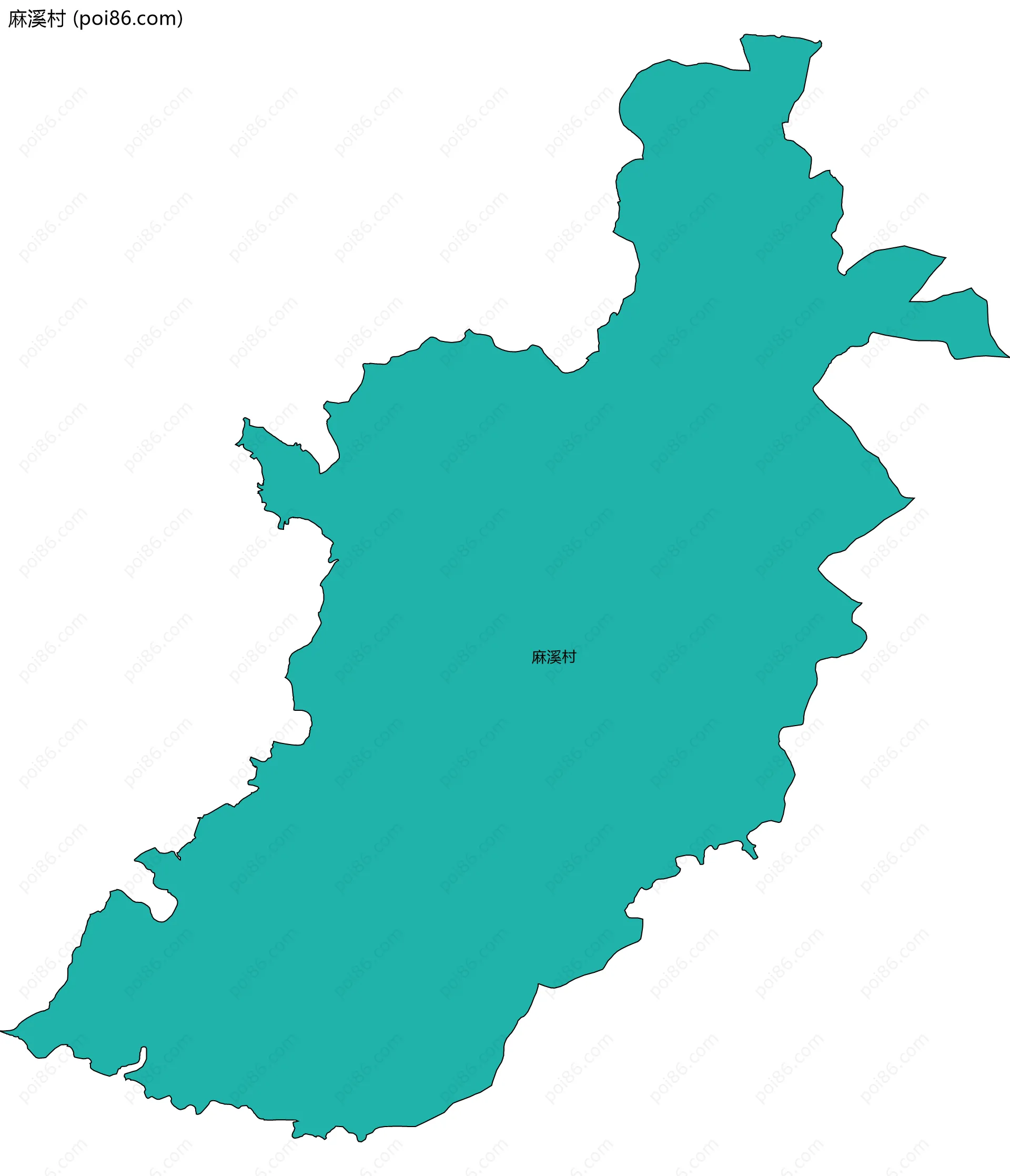 麻溪村边界地图