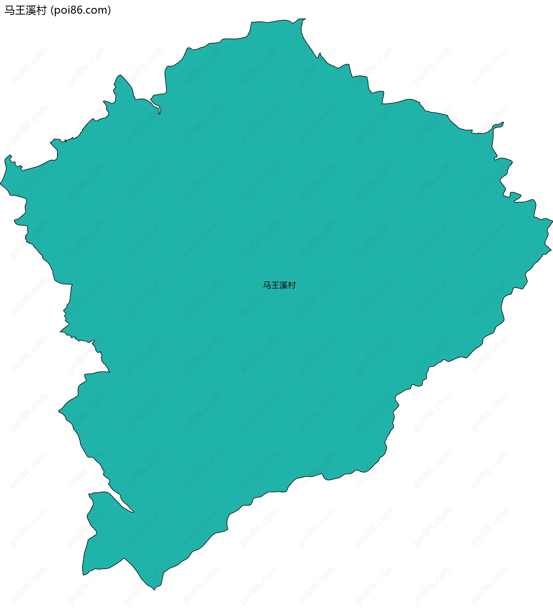 马王溪村边界地图