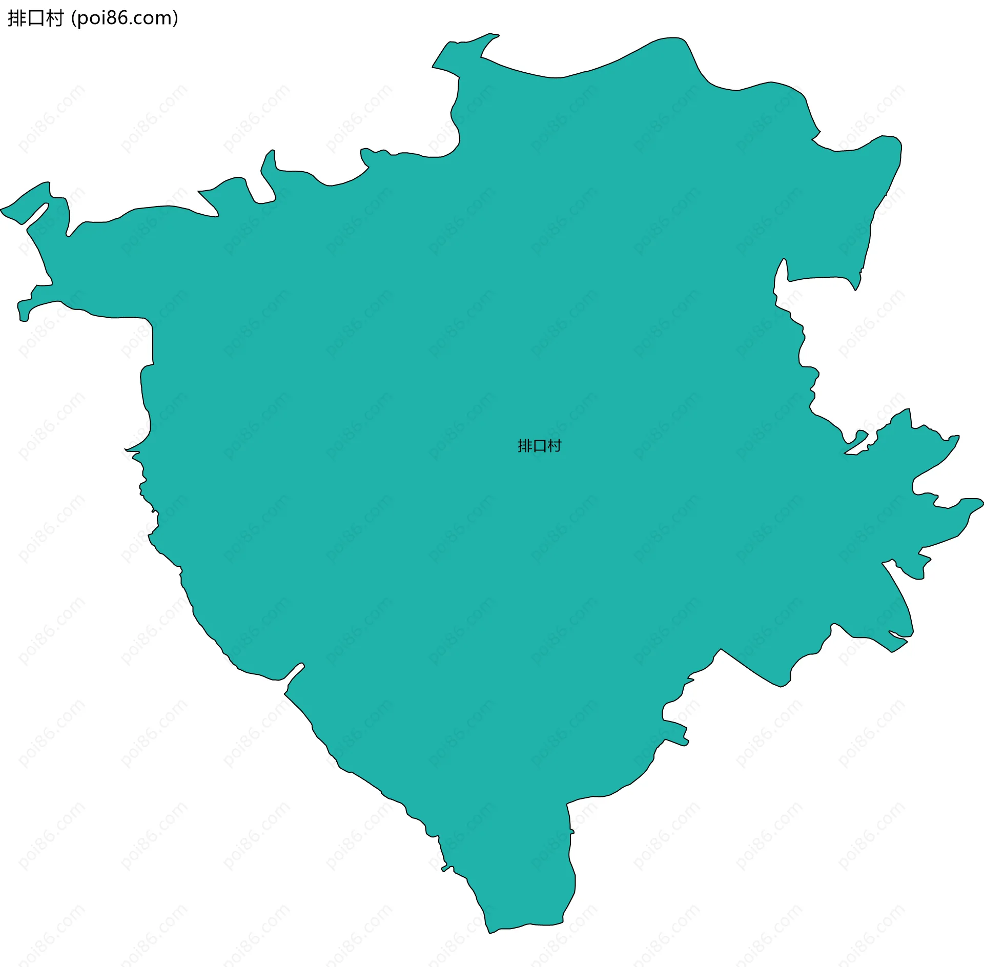 排口村边界地图