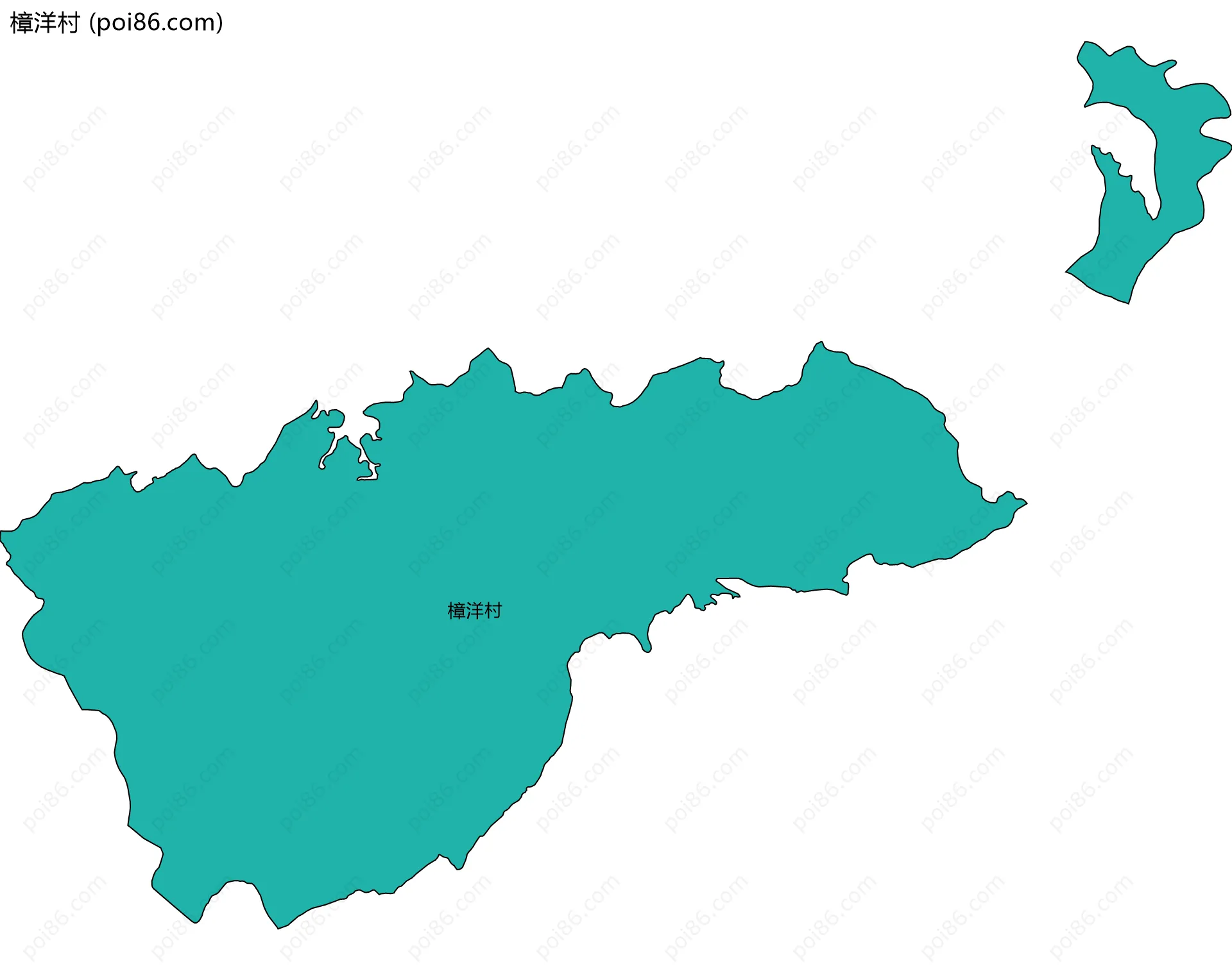 樟洋村边界地图