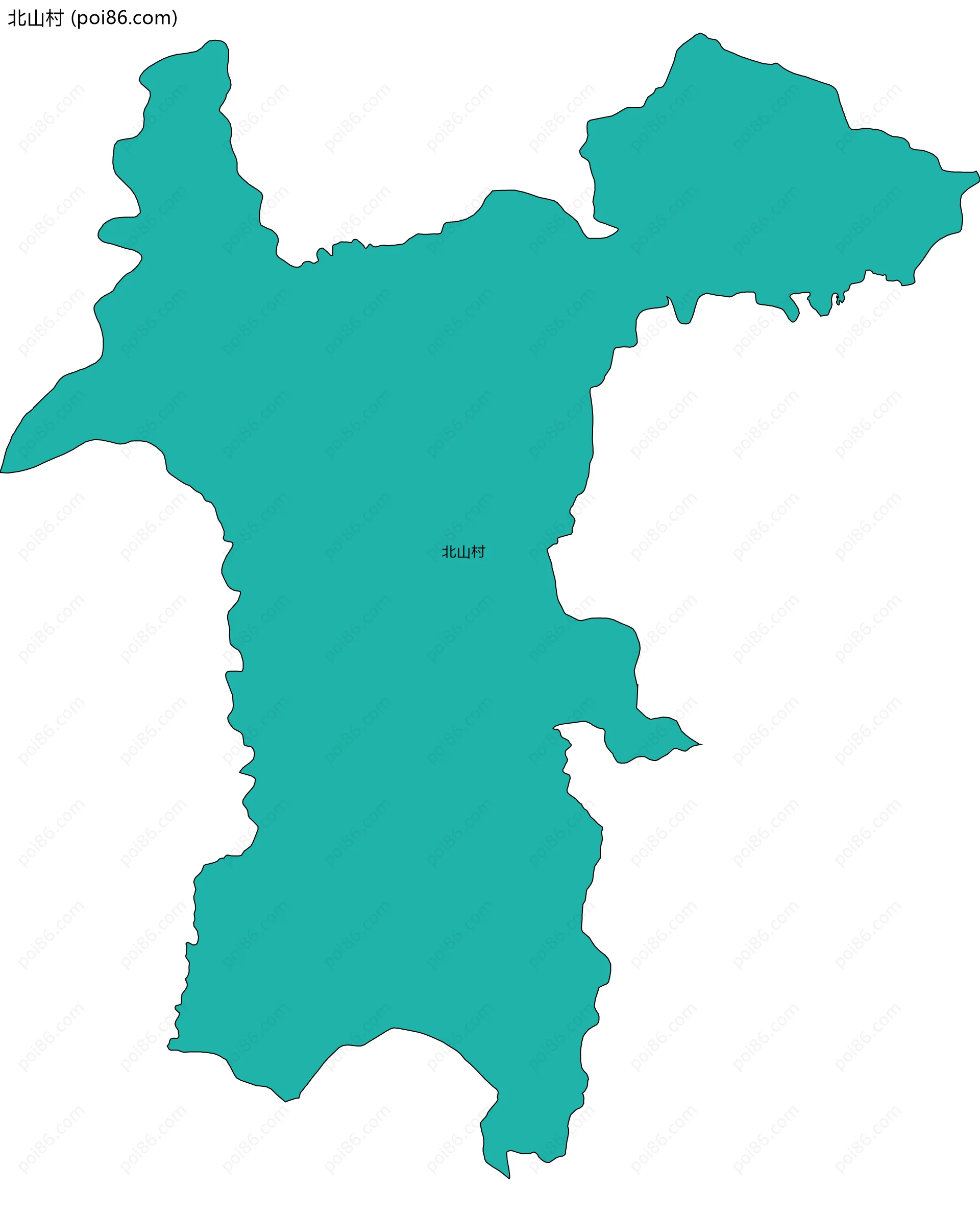 北山村边界地图