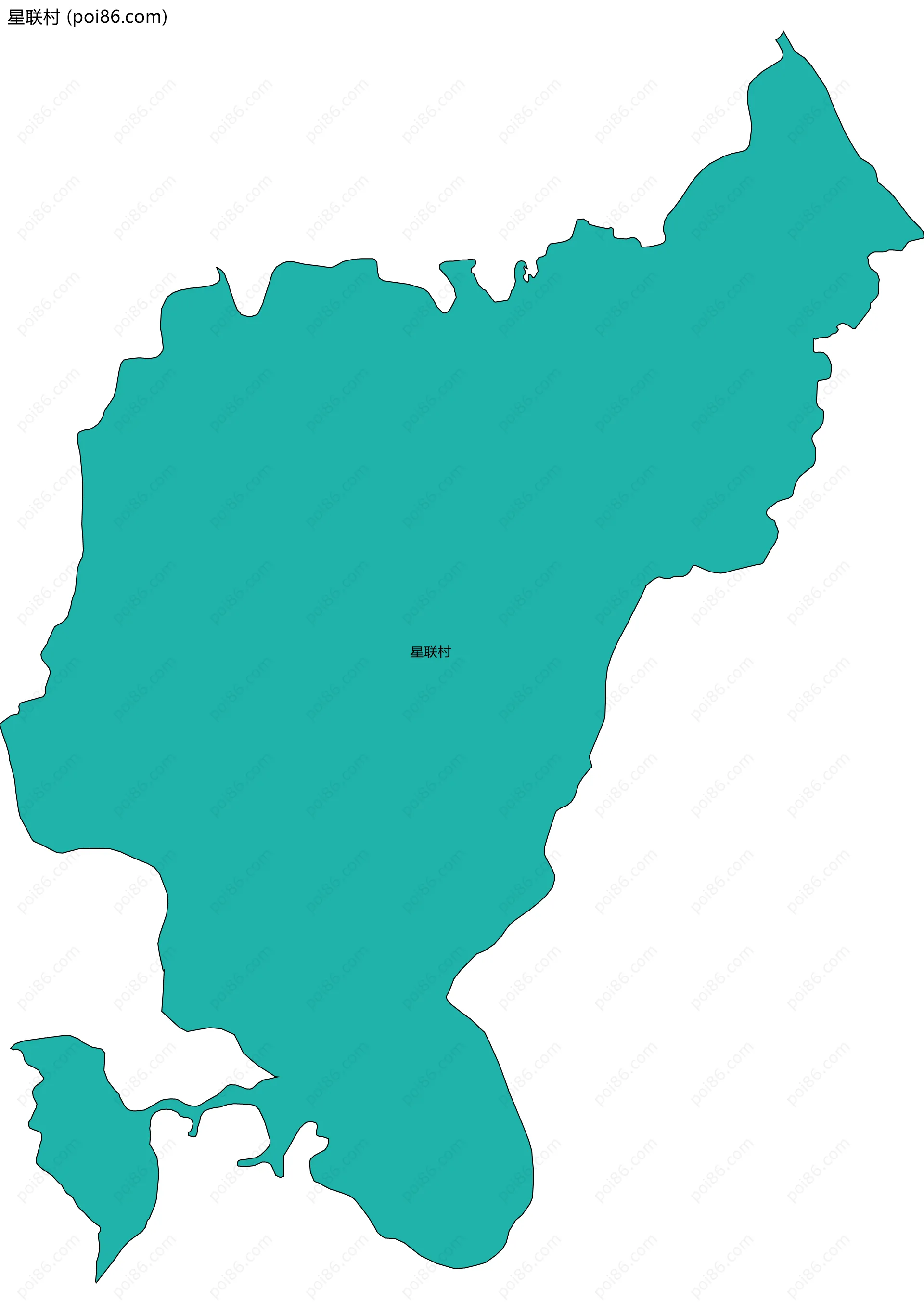 星联村边界地图