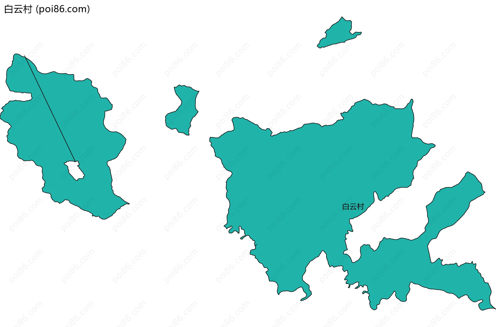 白云村边界地图