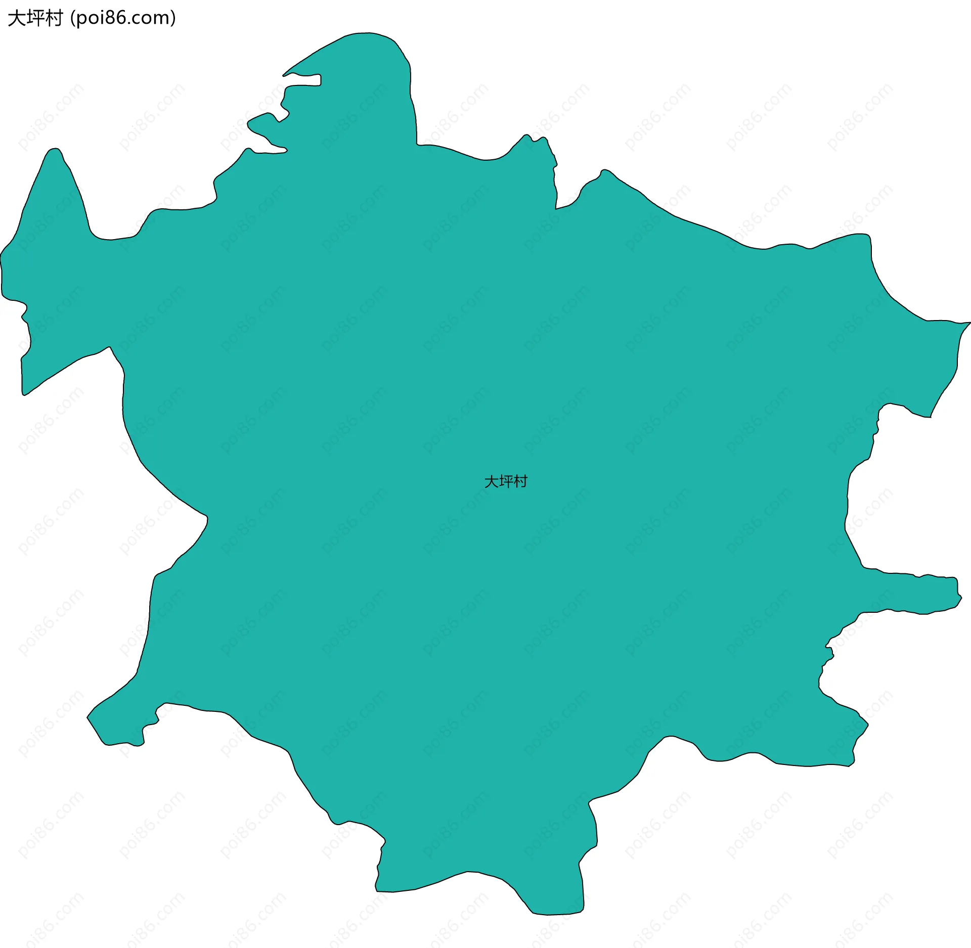大坪村边界地图