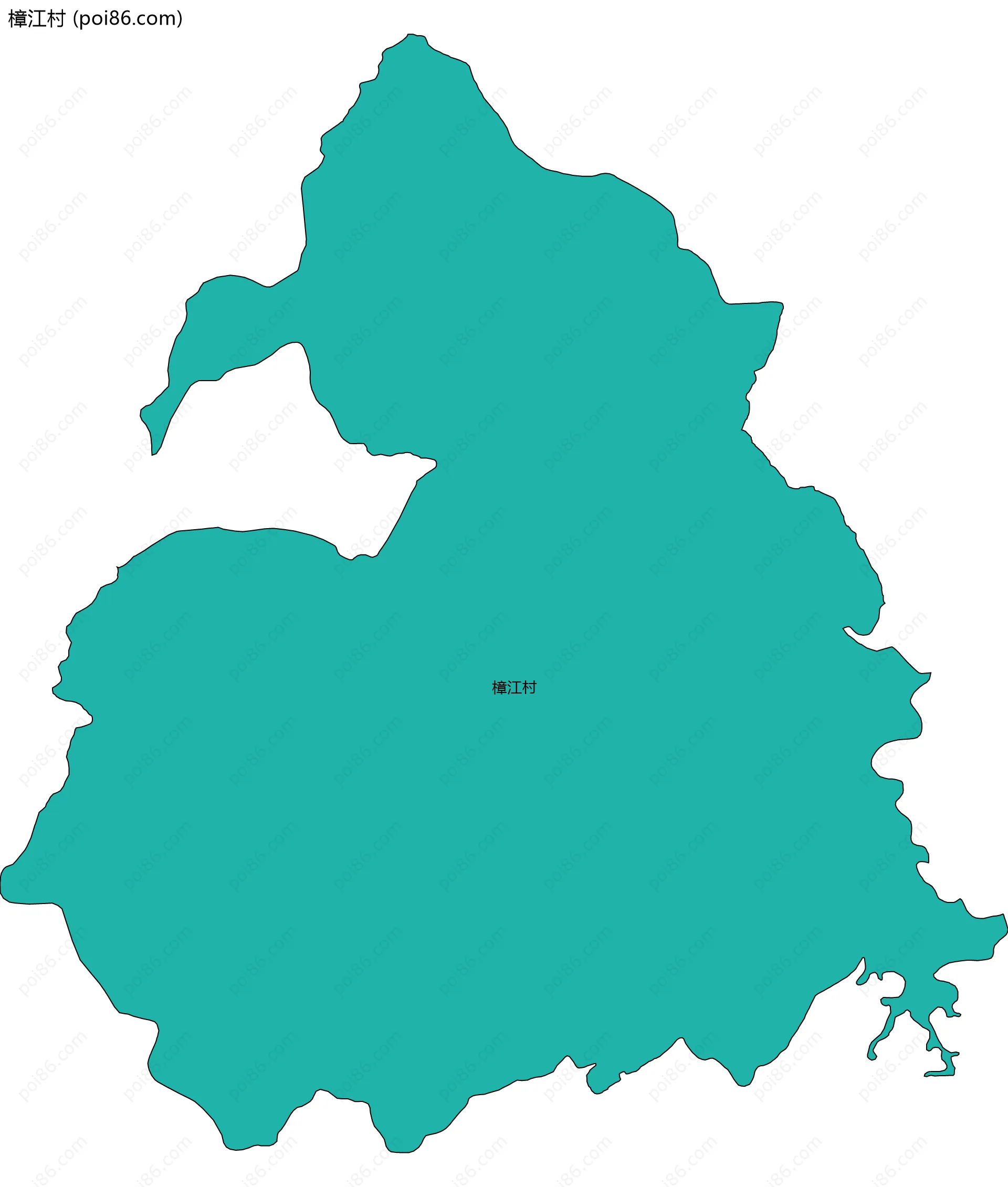 樟江村边界地图