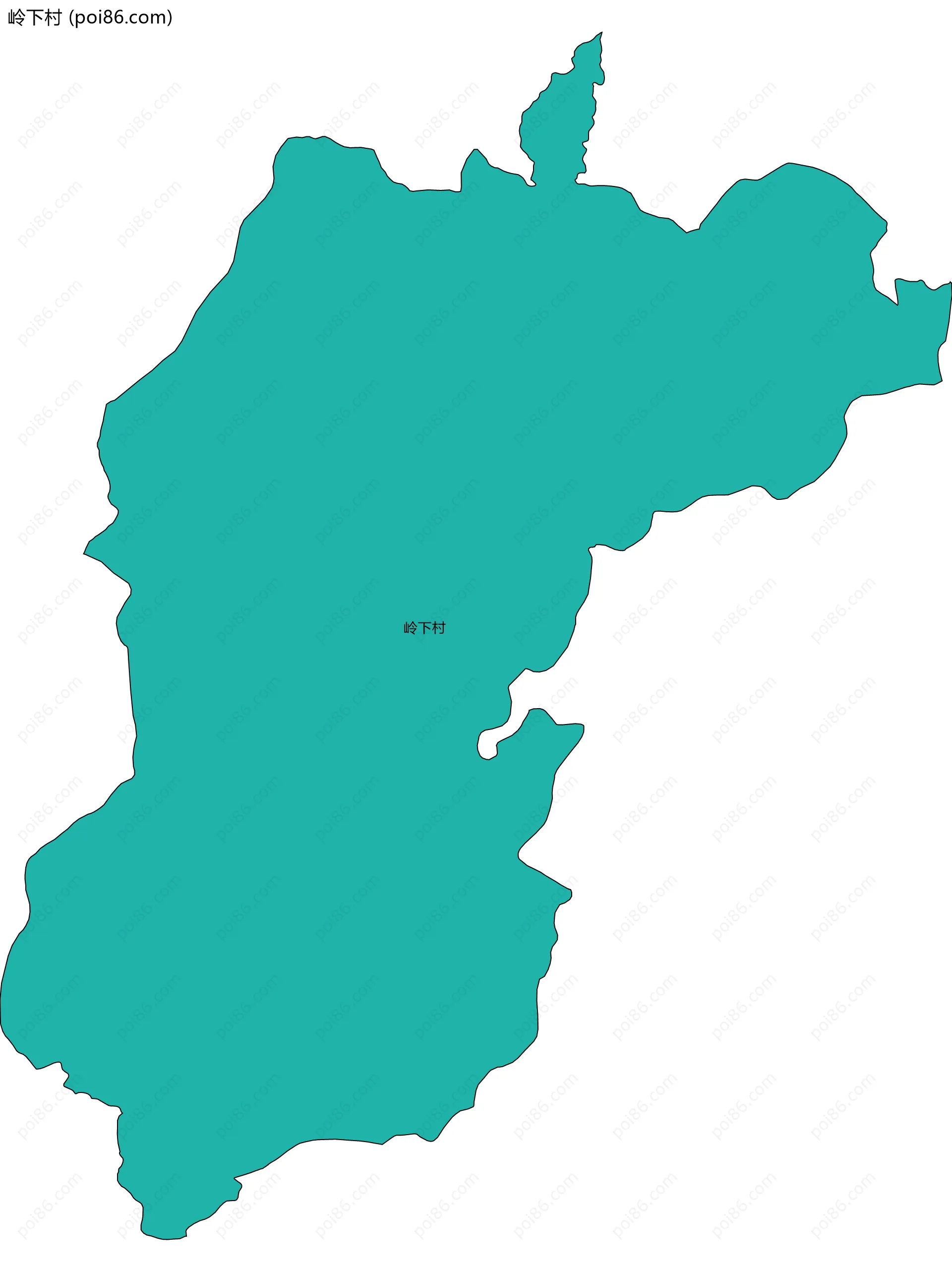 岭下村边界地图