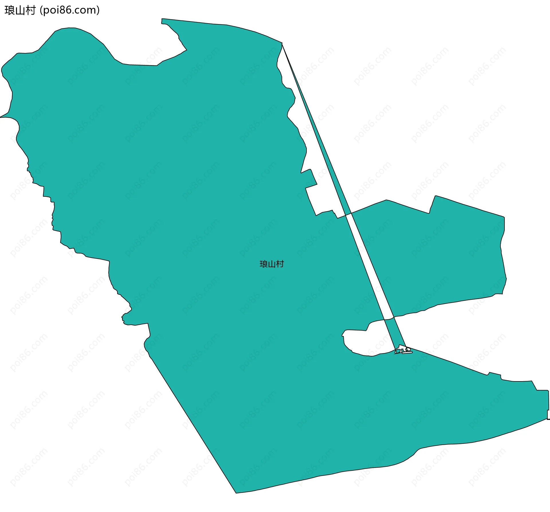 琅山村边界地图