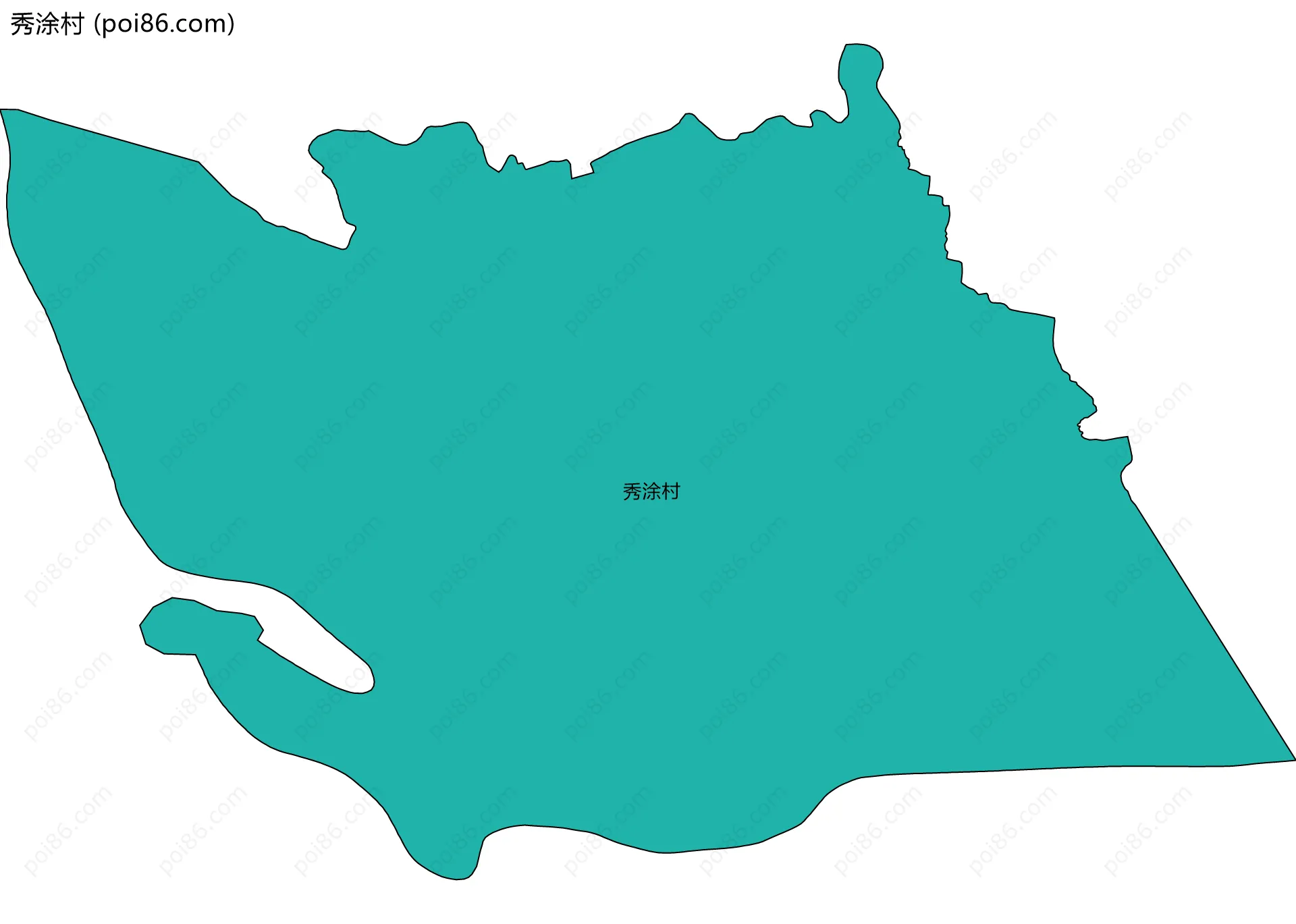 秀涂村边界地图