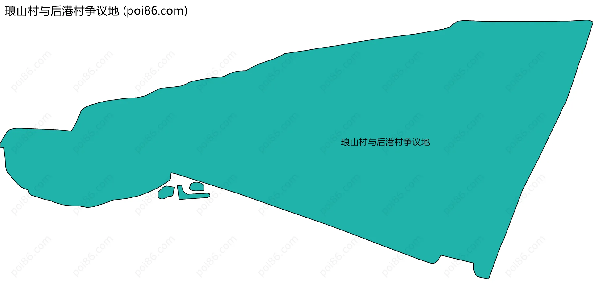 琅山村与后港村争议地边界地图