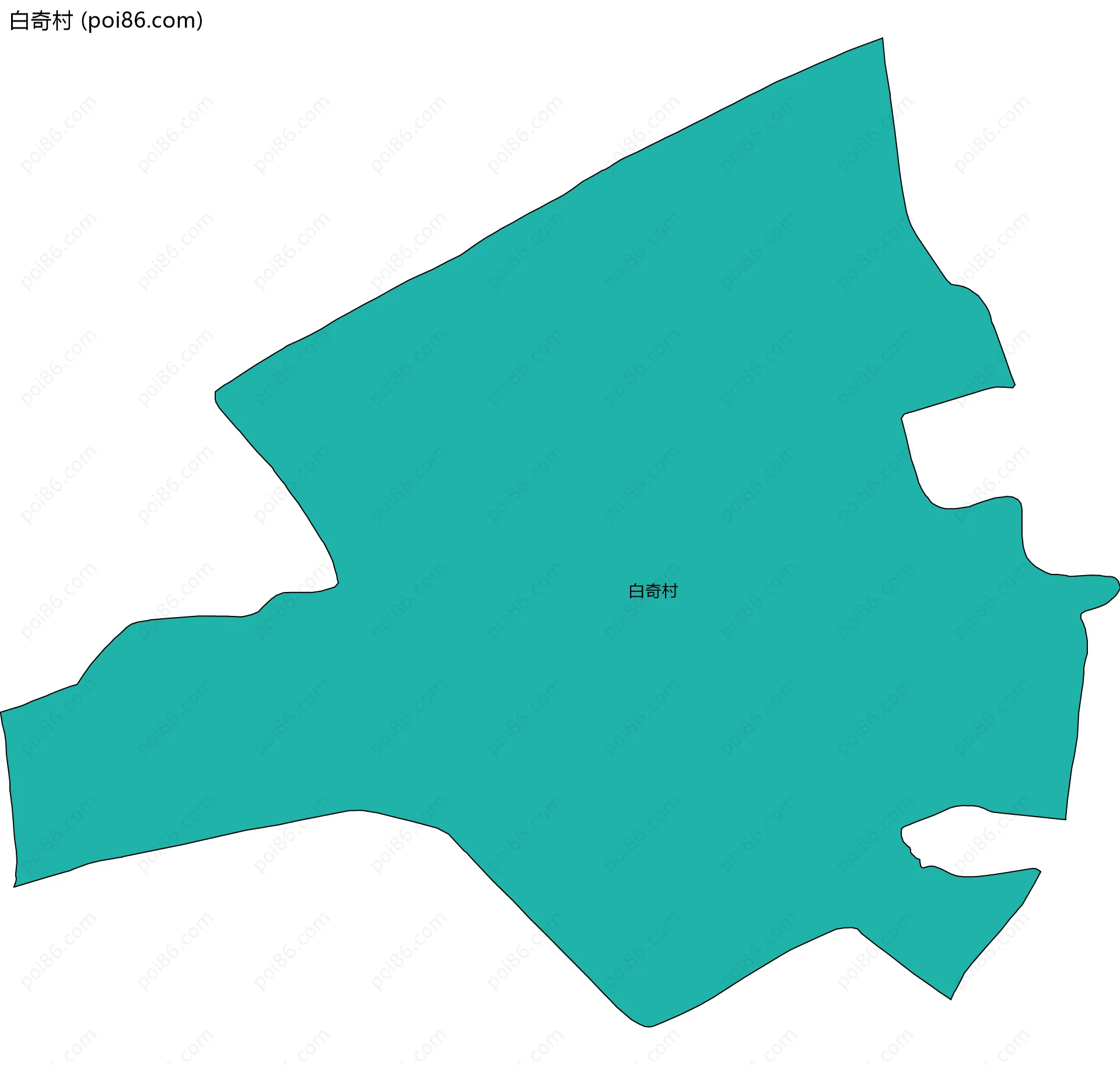 白奇村边界地图
