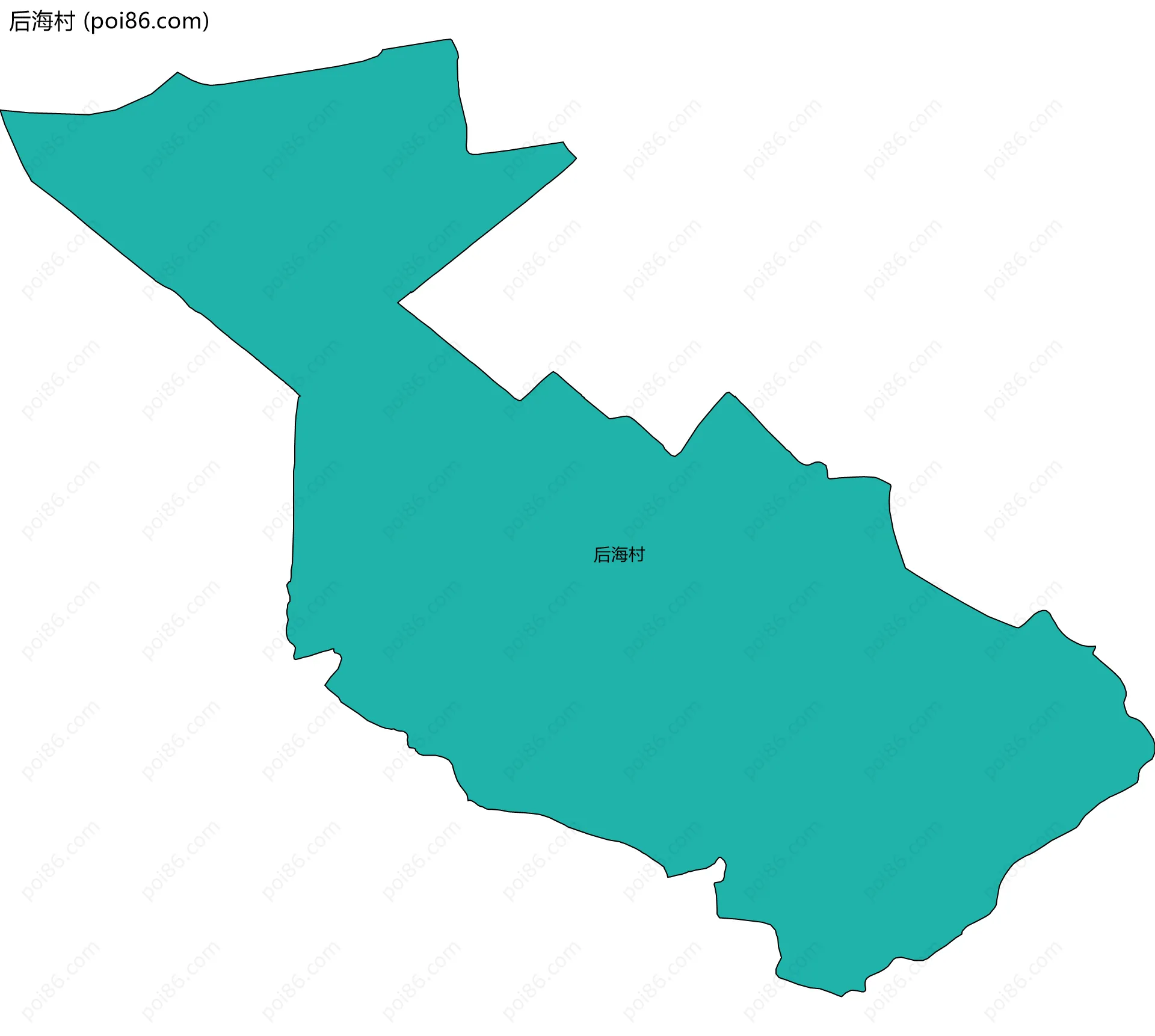 后海村边界地图