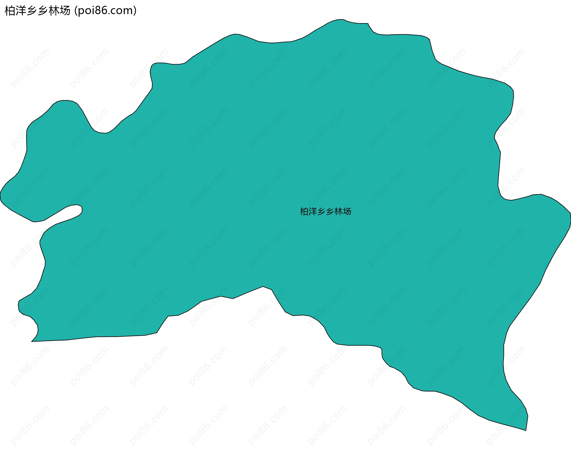 柏洋乡乡林场边界地图