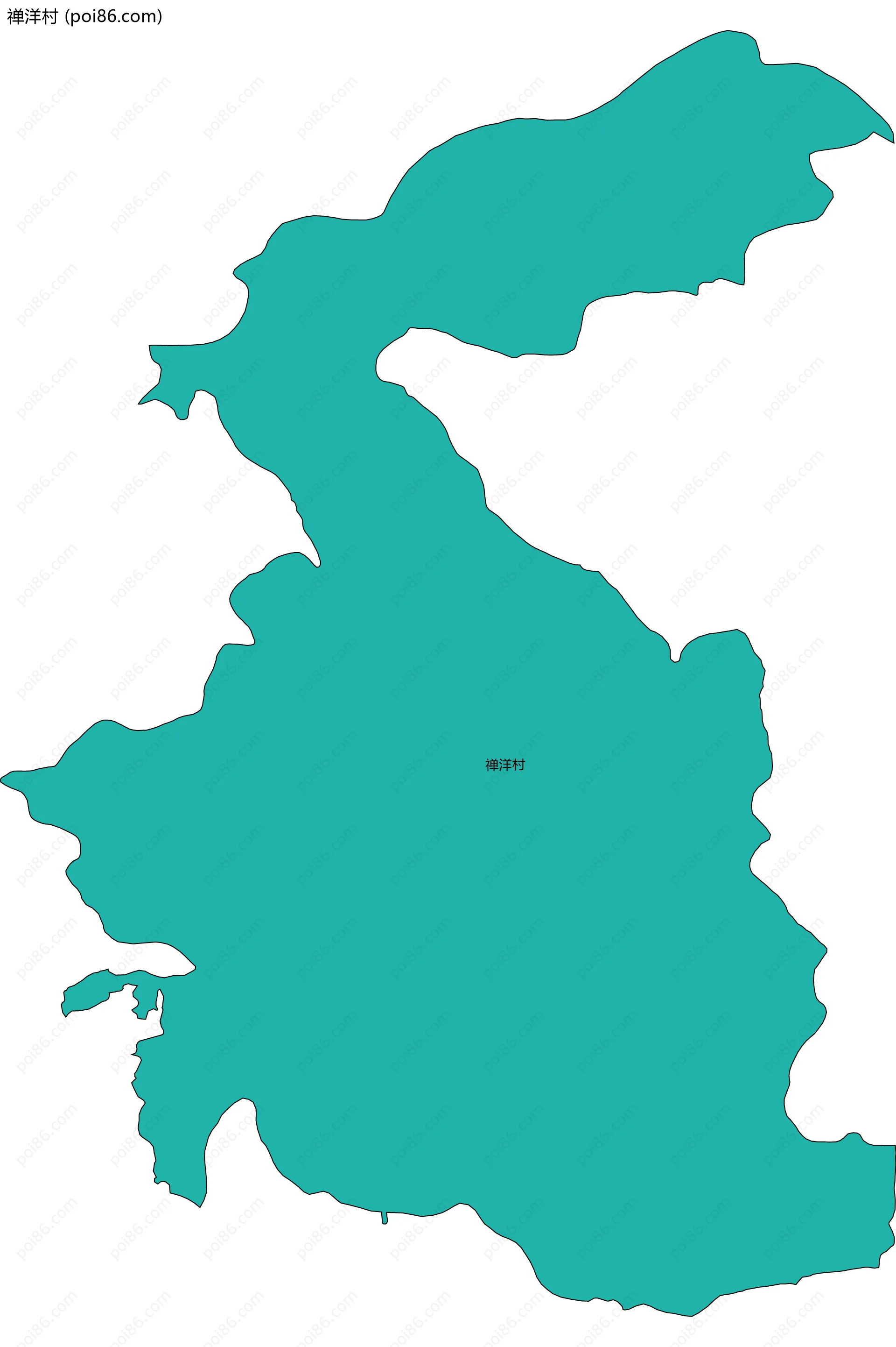 禅洋村边界地图