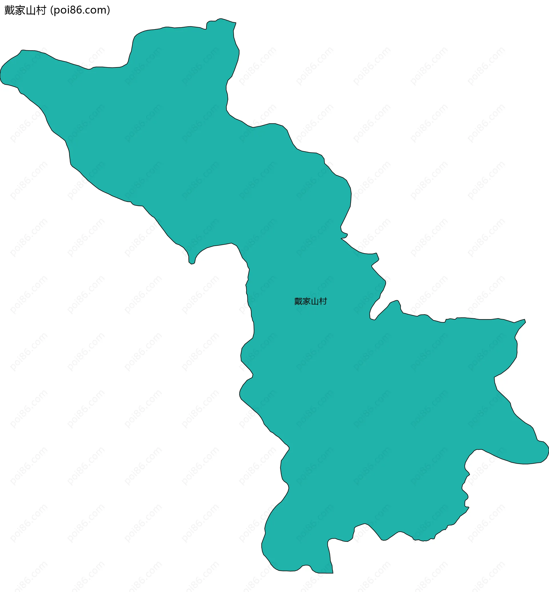 戴家山村边界地图